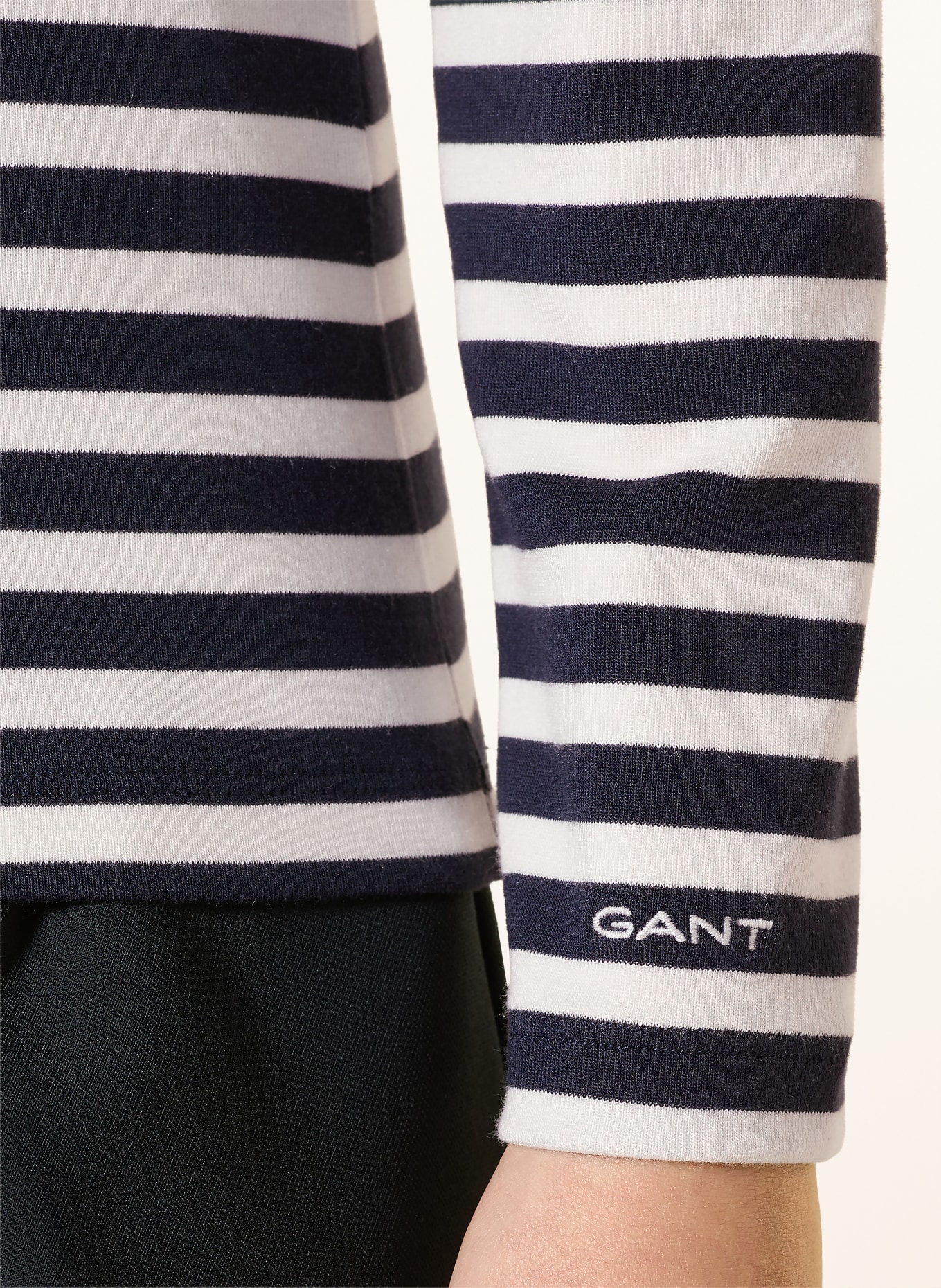 GANT long-sleeved shirt: DARK BLUE / WHITE