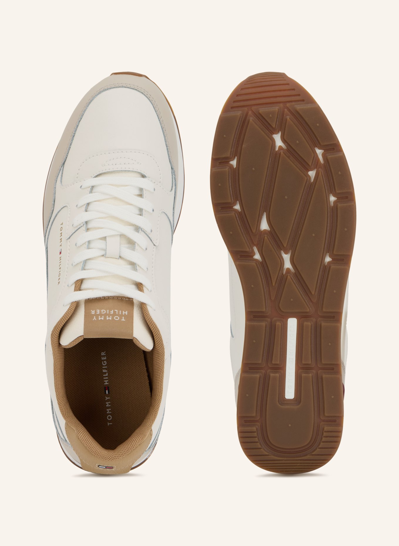 TOMMY HILFIGER Sneakers: VIT / LJUSBRUN