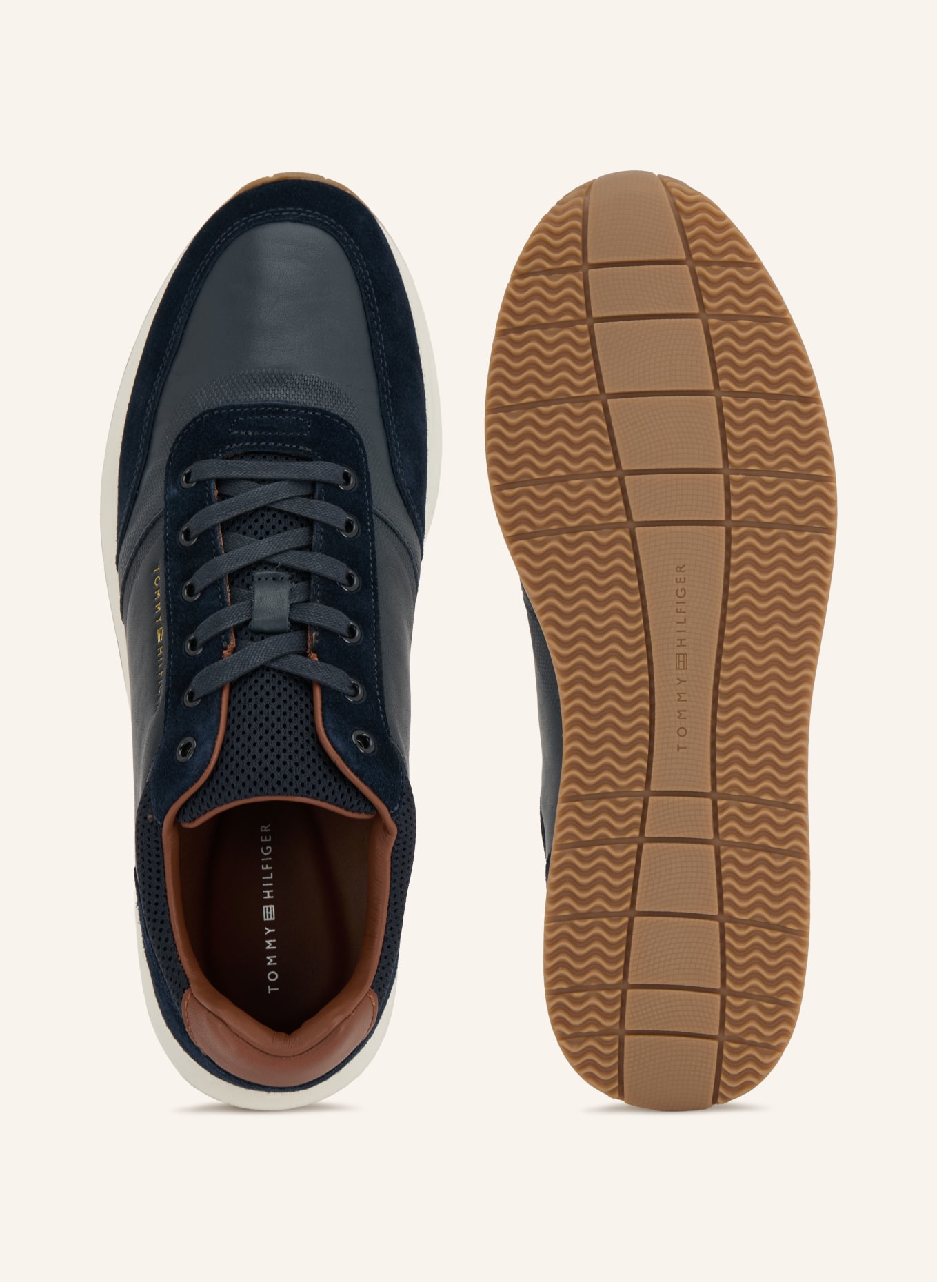 TOMMY HILFIGER Adidași: ALBASTRU ÎNCHIS / MARO