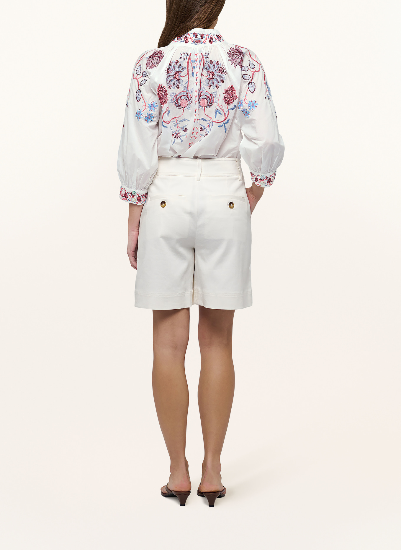 dea kudibal Blouse EMIDEA: BLANC / ROUGE CLAIR / BLEU CLAIR