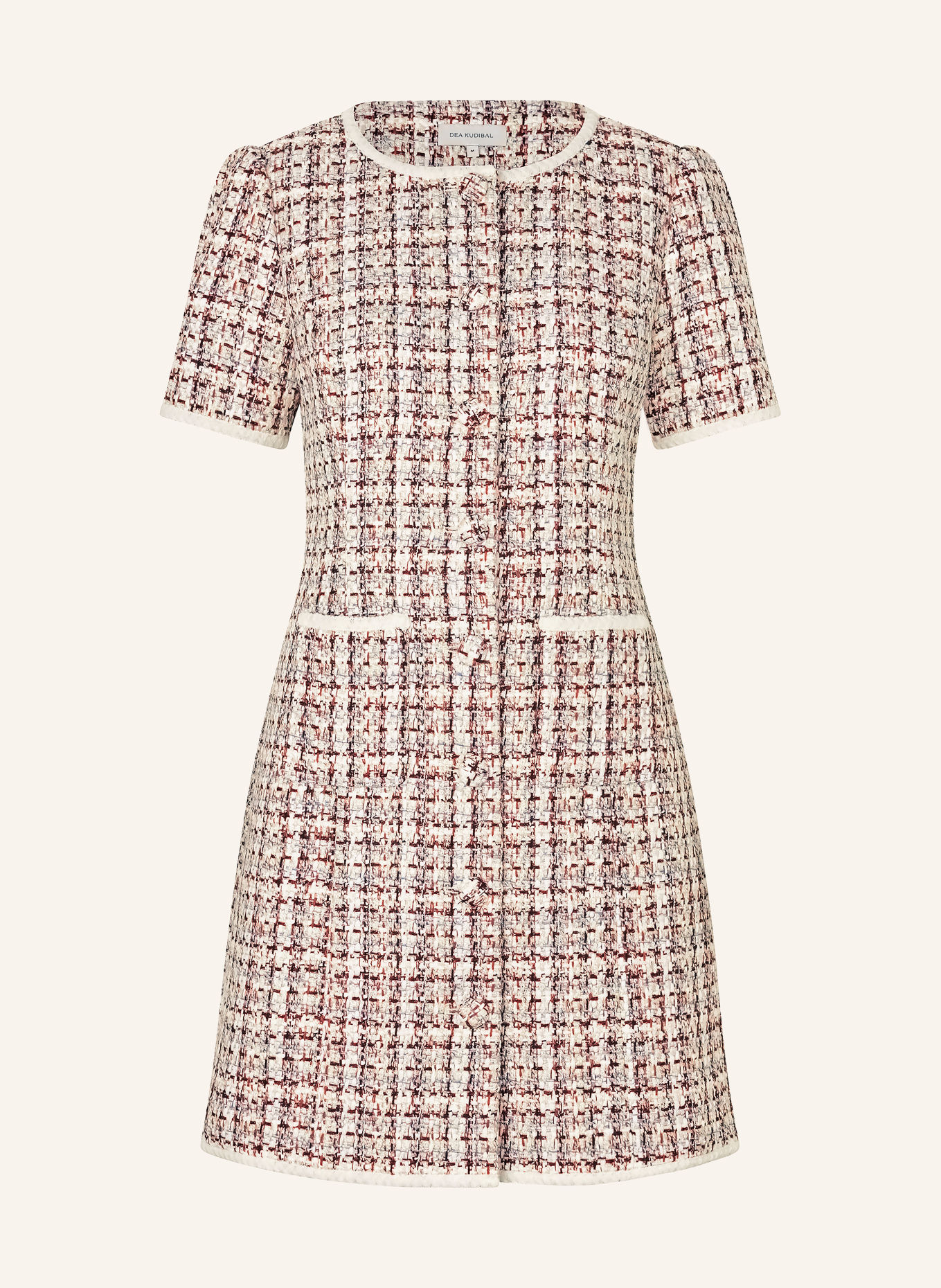 dea kudibal Tweed-Kleid ALMIADEA mit Glitzergarn: CREME / ROT / BLAU