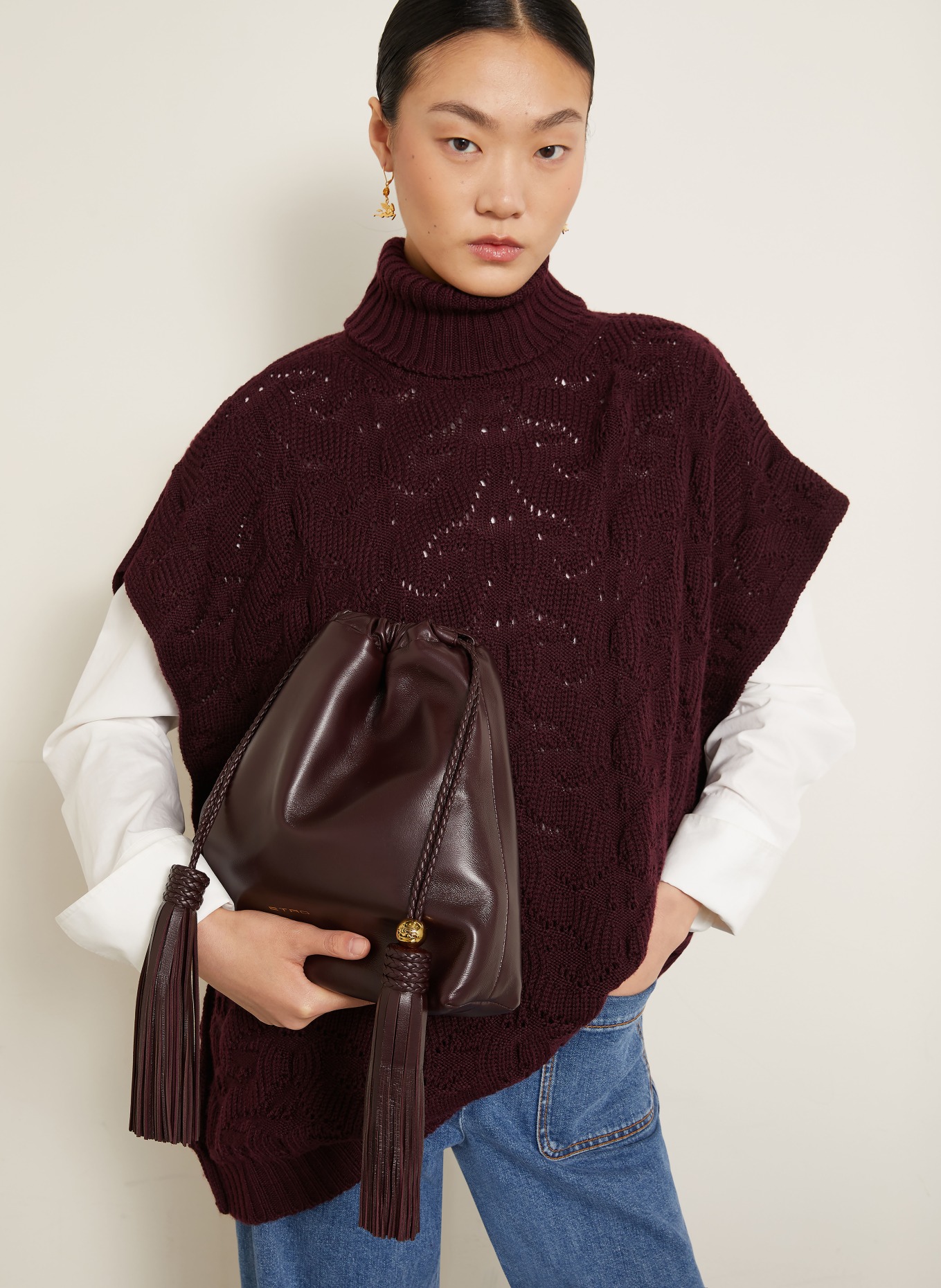 ETRO MEDIUM Tote Bag: DARK BROWN