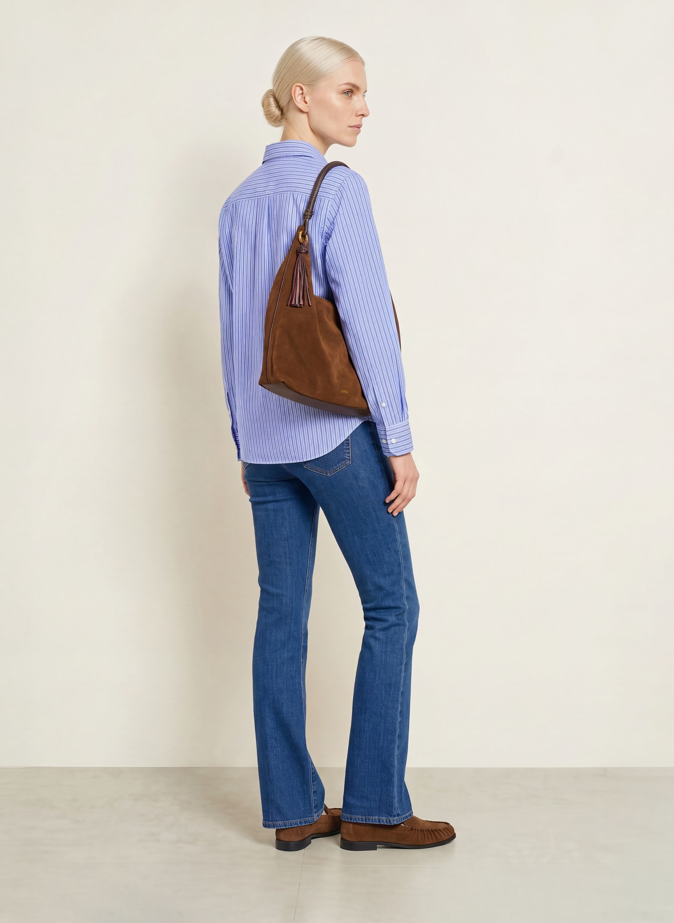 TOMMY HILFIGER Overhemdblouse: LICHTBLAUW / DONKERBLAUW / WIT