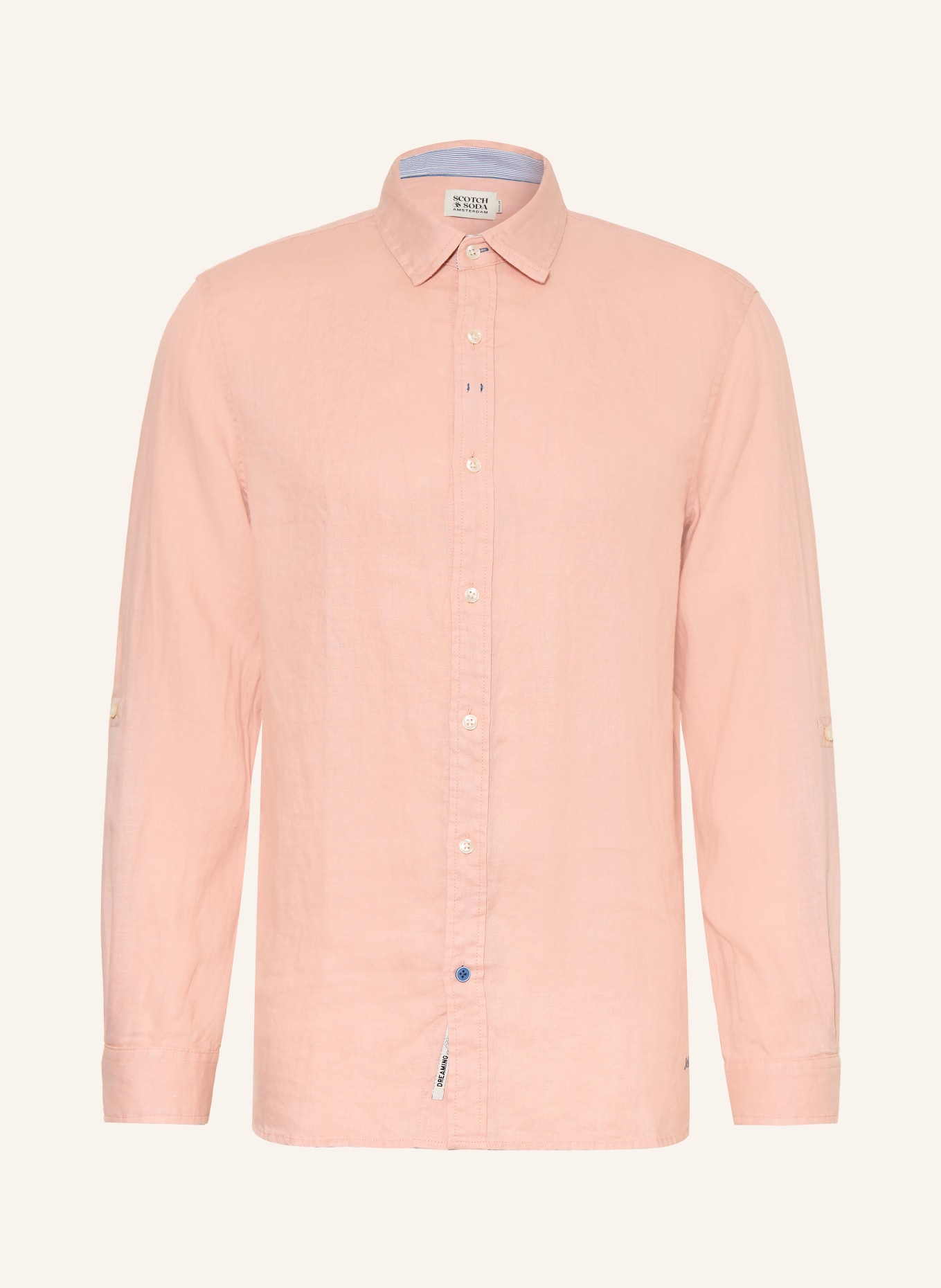 SCOTCH & SODA Chemise en lin coupe confortable: ROSE CLAIR