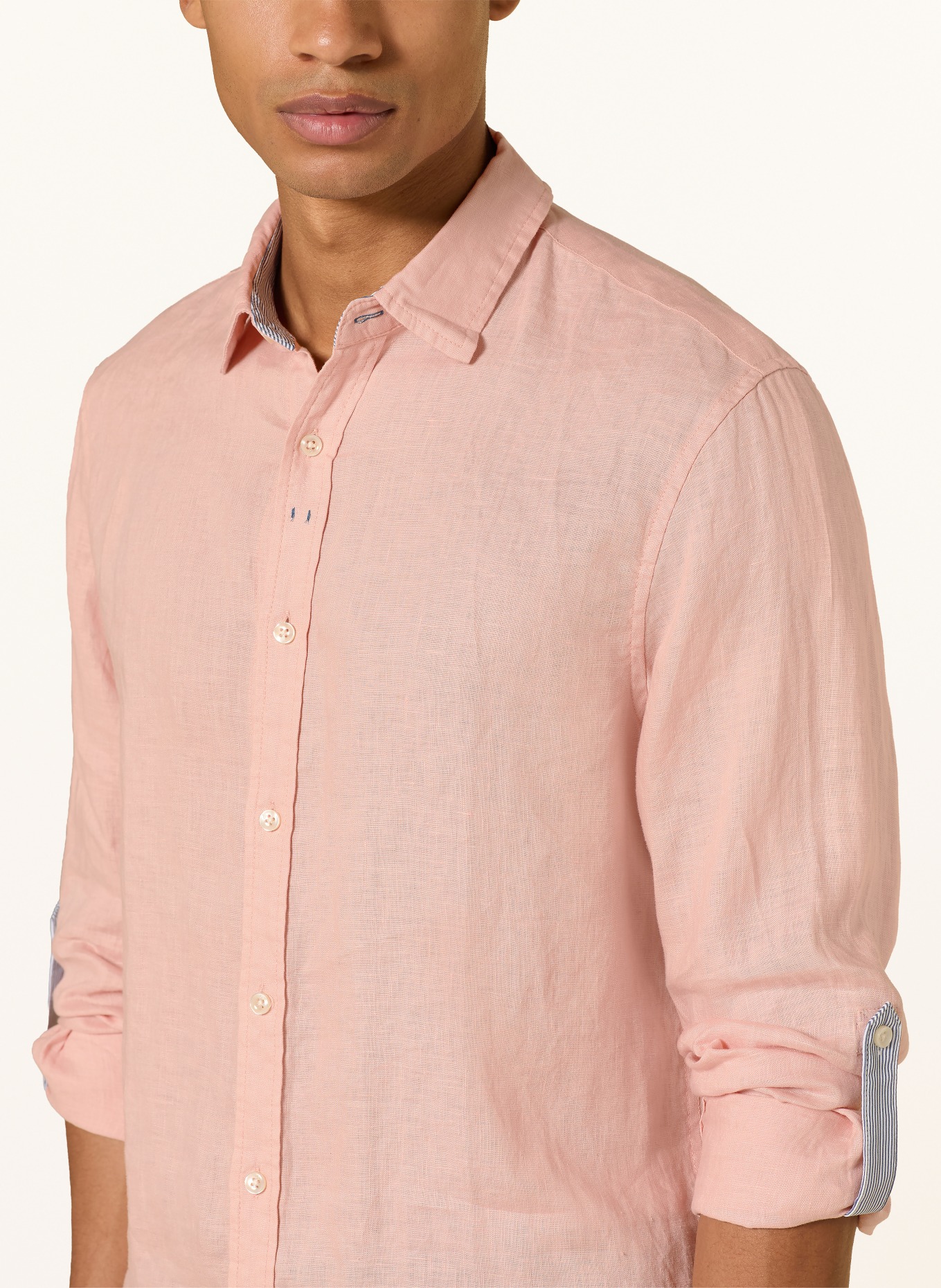 SCOTCH & SODA Chemise en lin coupe confortable: ROSE CLAIR