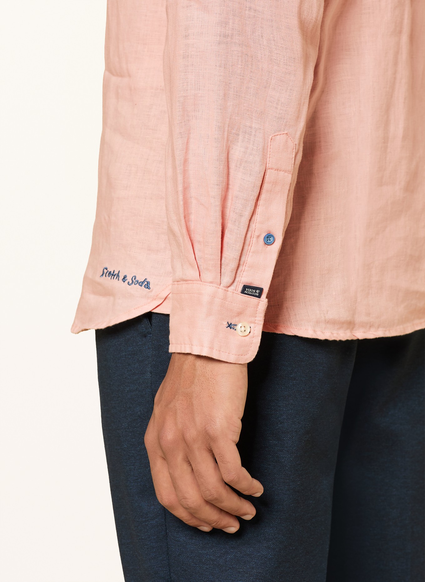 SCOTCH & SODA Chemise en lin coupe confortable: ROSE CLAIR