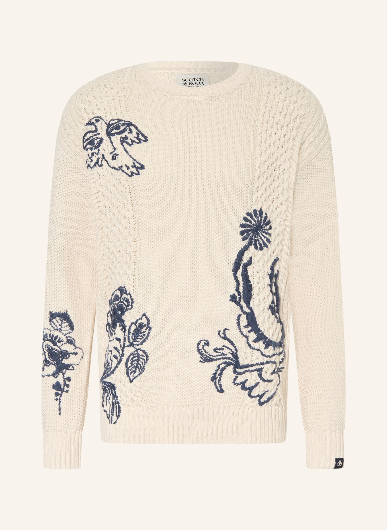 SCOTCH & SODA Trøjer: CREME / MØRKEBLÅ