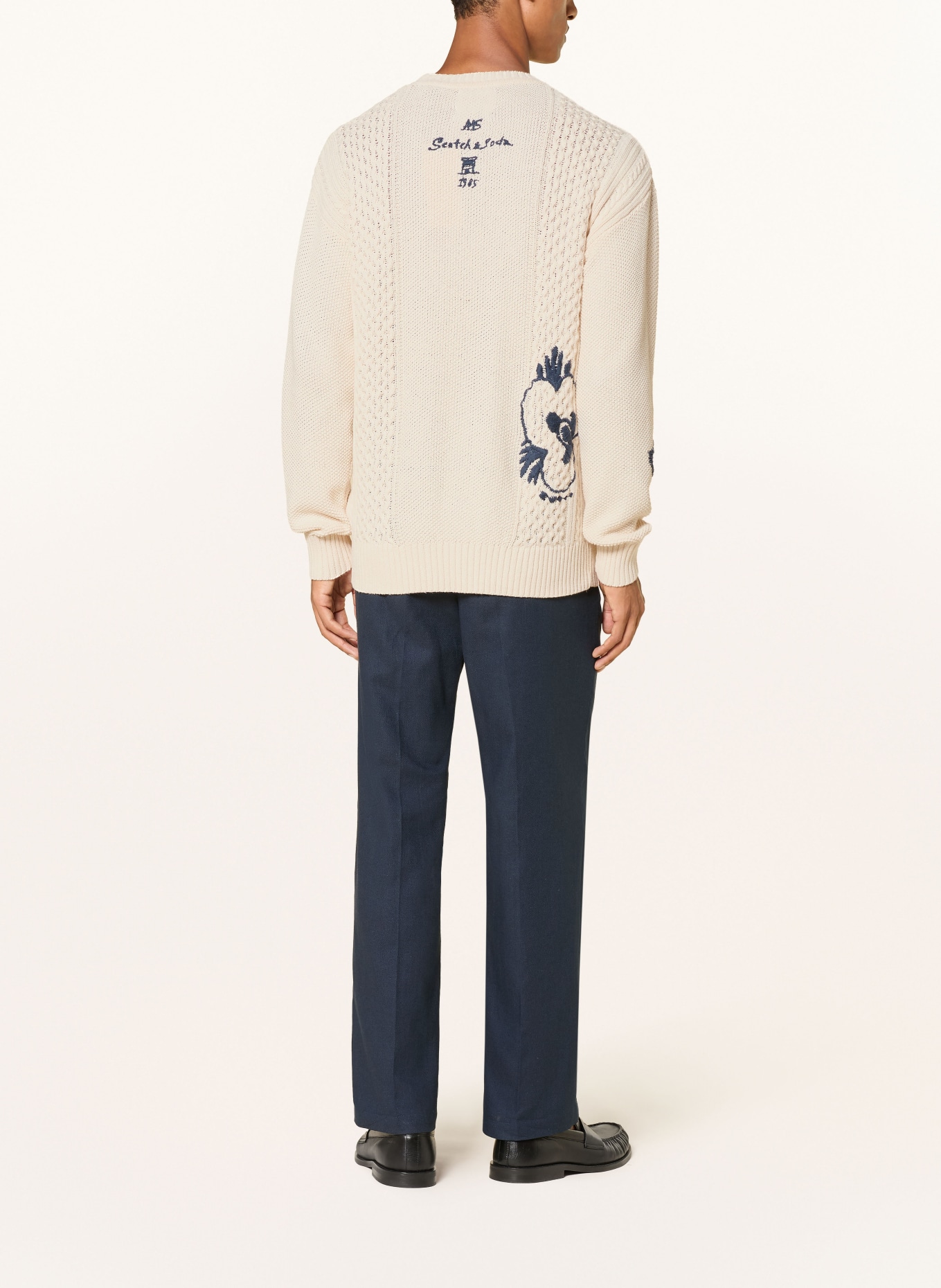 SCOTCH & SODA Trøjer: CREME / MØRKEBLÅ