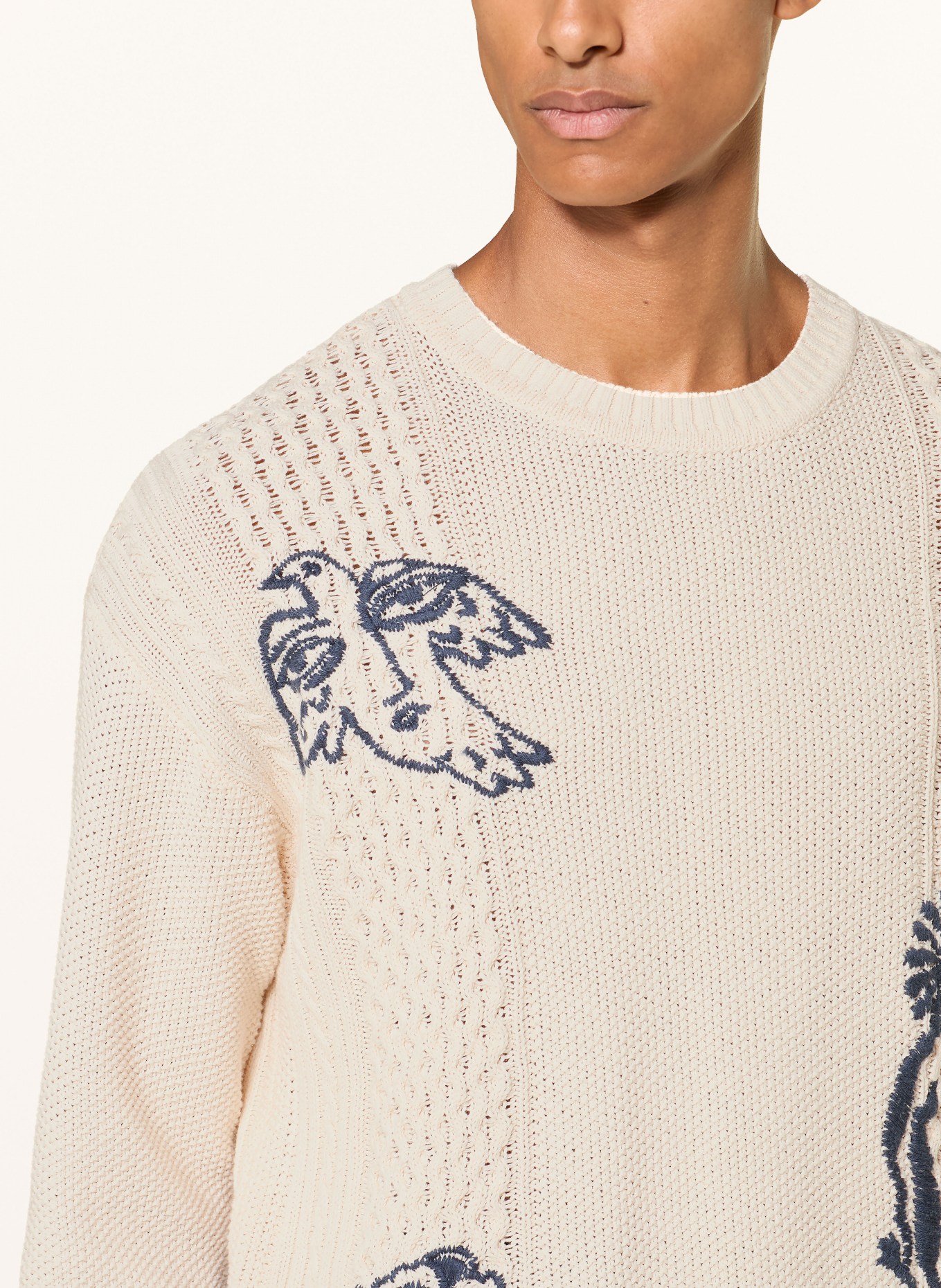 SCOTCH & SODA Trøjer: CREME / MØRKEBLÅ