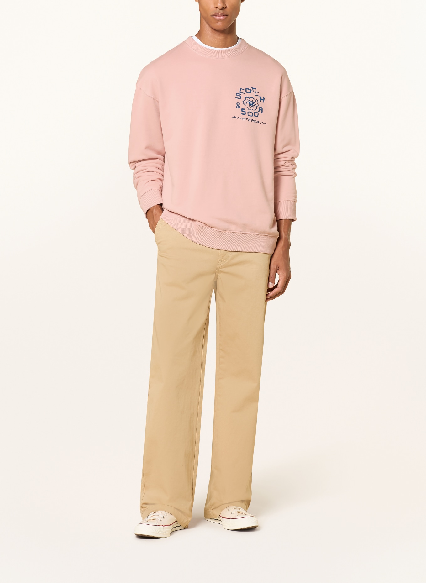 SCOTCH & SODA Sweatshirt: GAMMELROSA / BLÅ