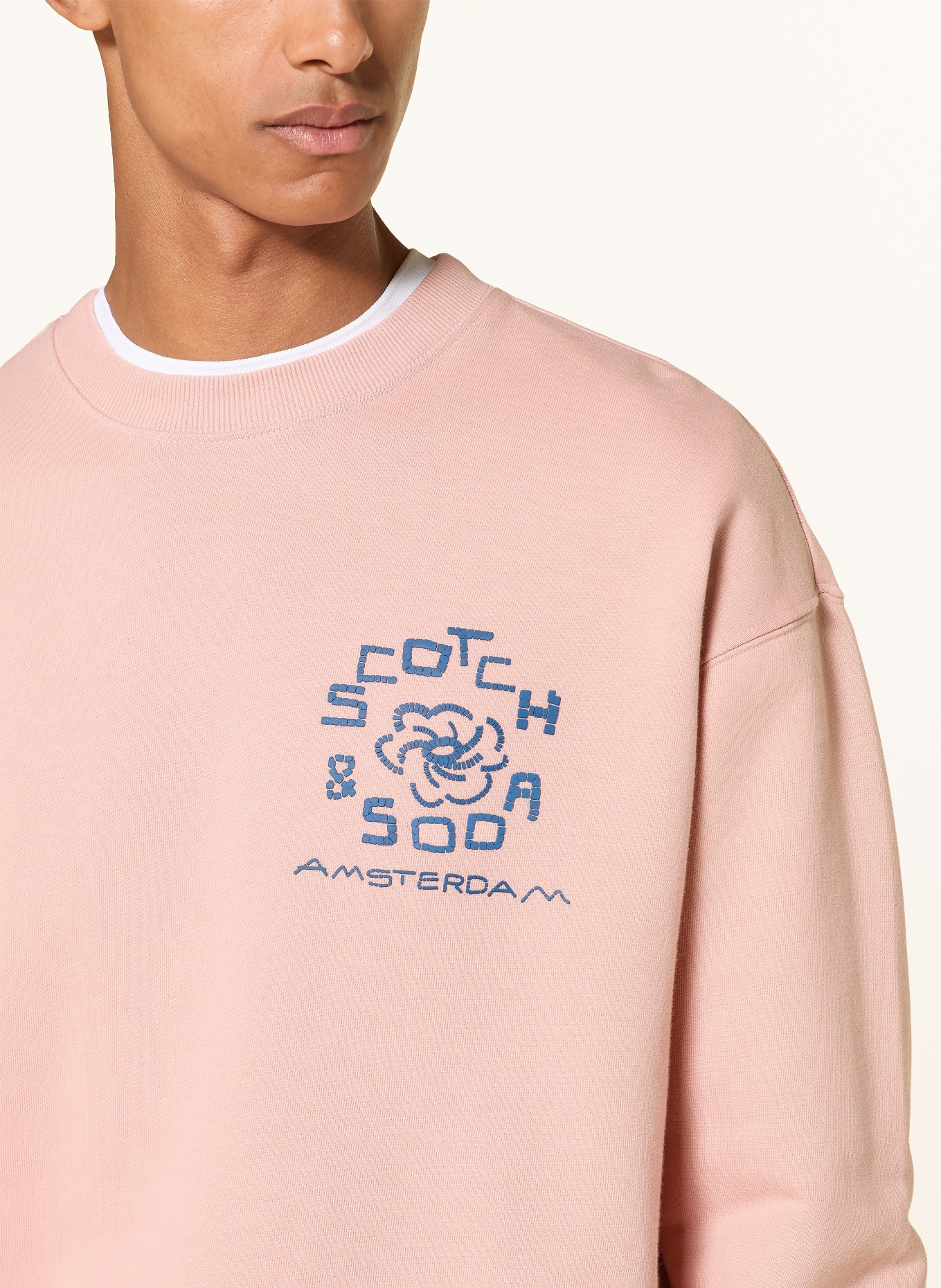 SCOTCH & SODA Sweatshirt: GAMMELROSA / BLÅ