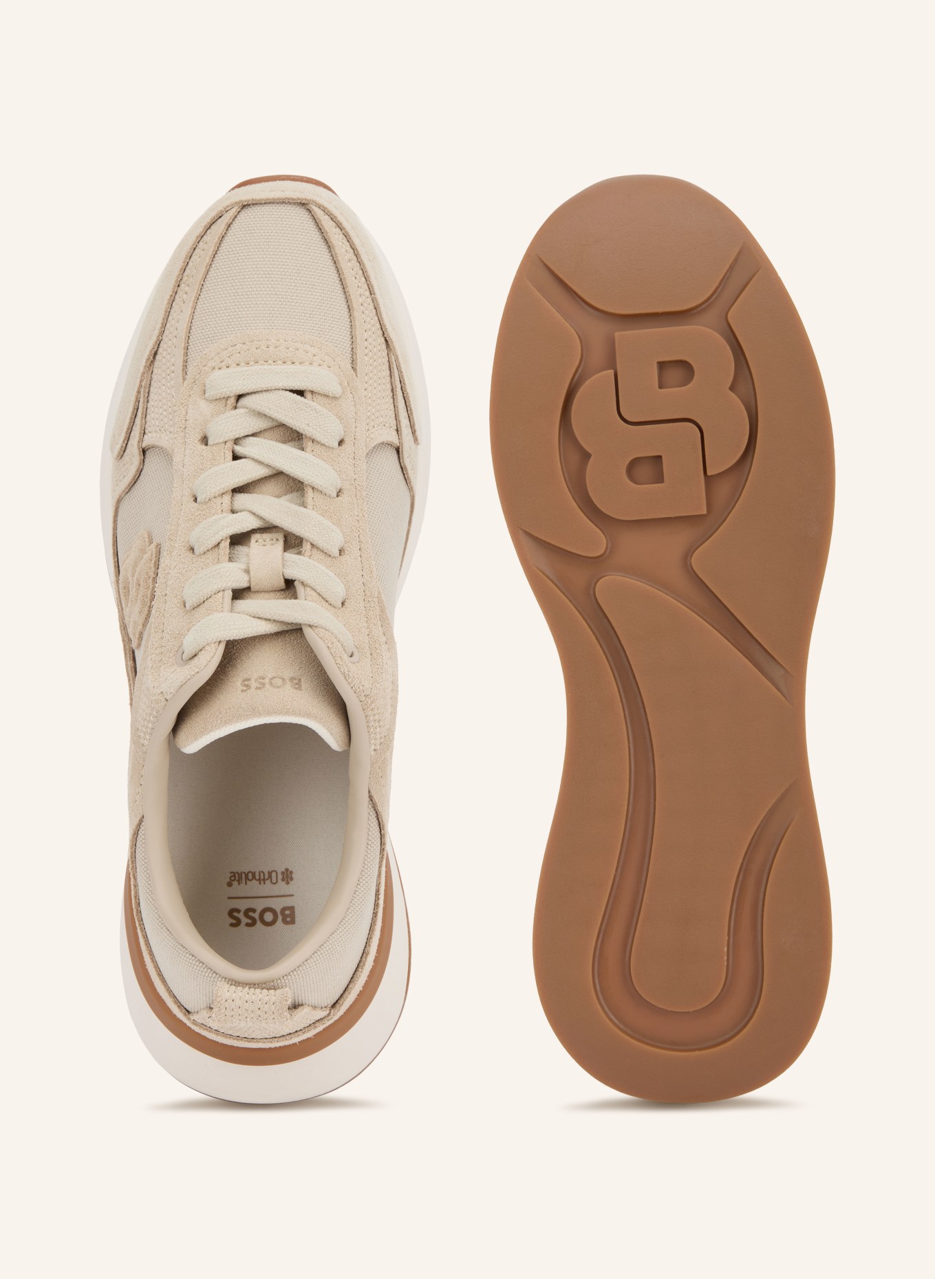 BOSS ICON Sneakers: BEIGE