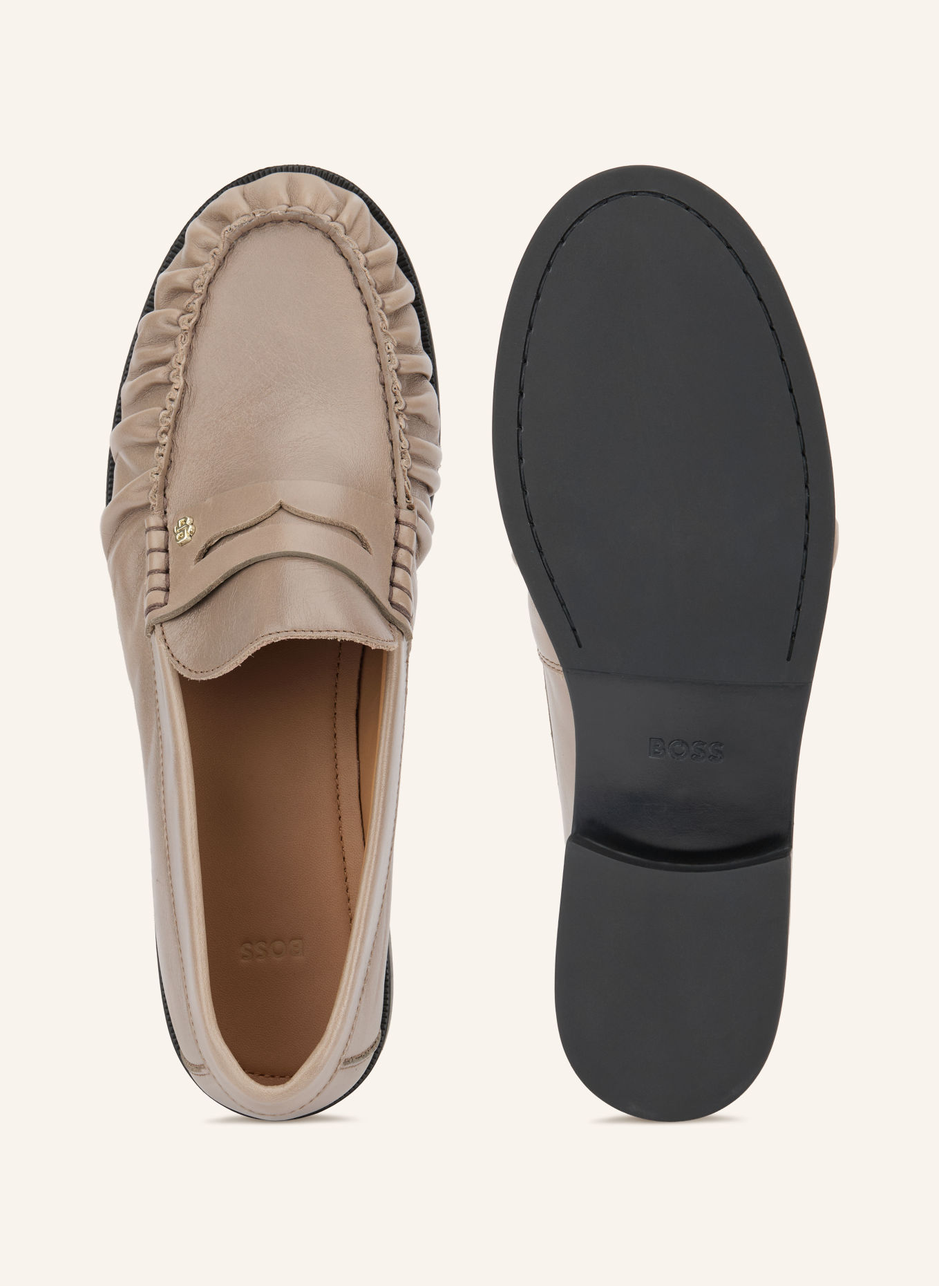 BOSS Loafers à barrette LYCIA: TAUPE