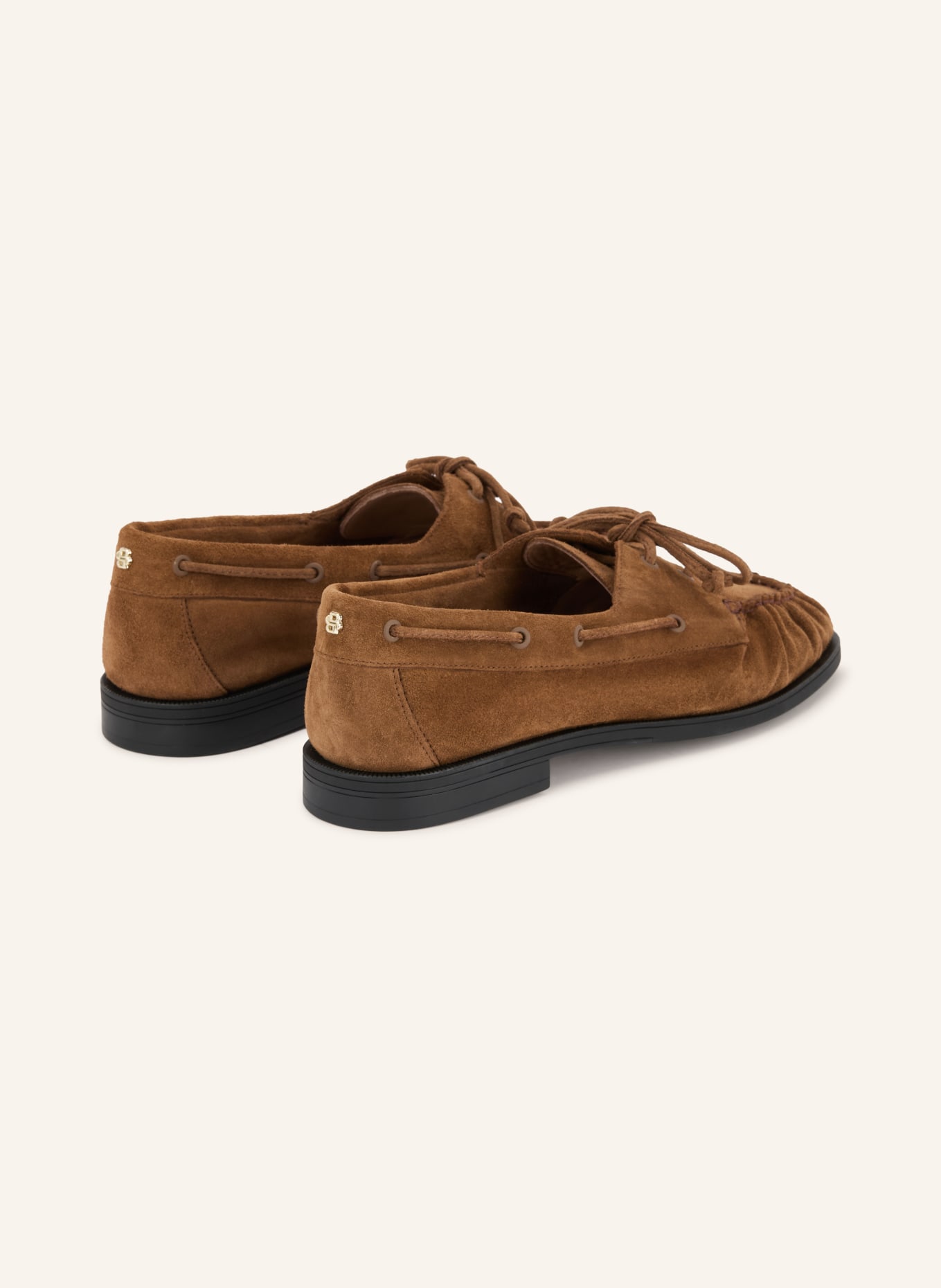 BOSS LYCIA Boat Shoes: COGNAC