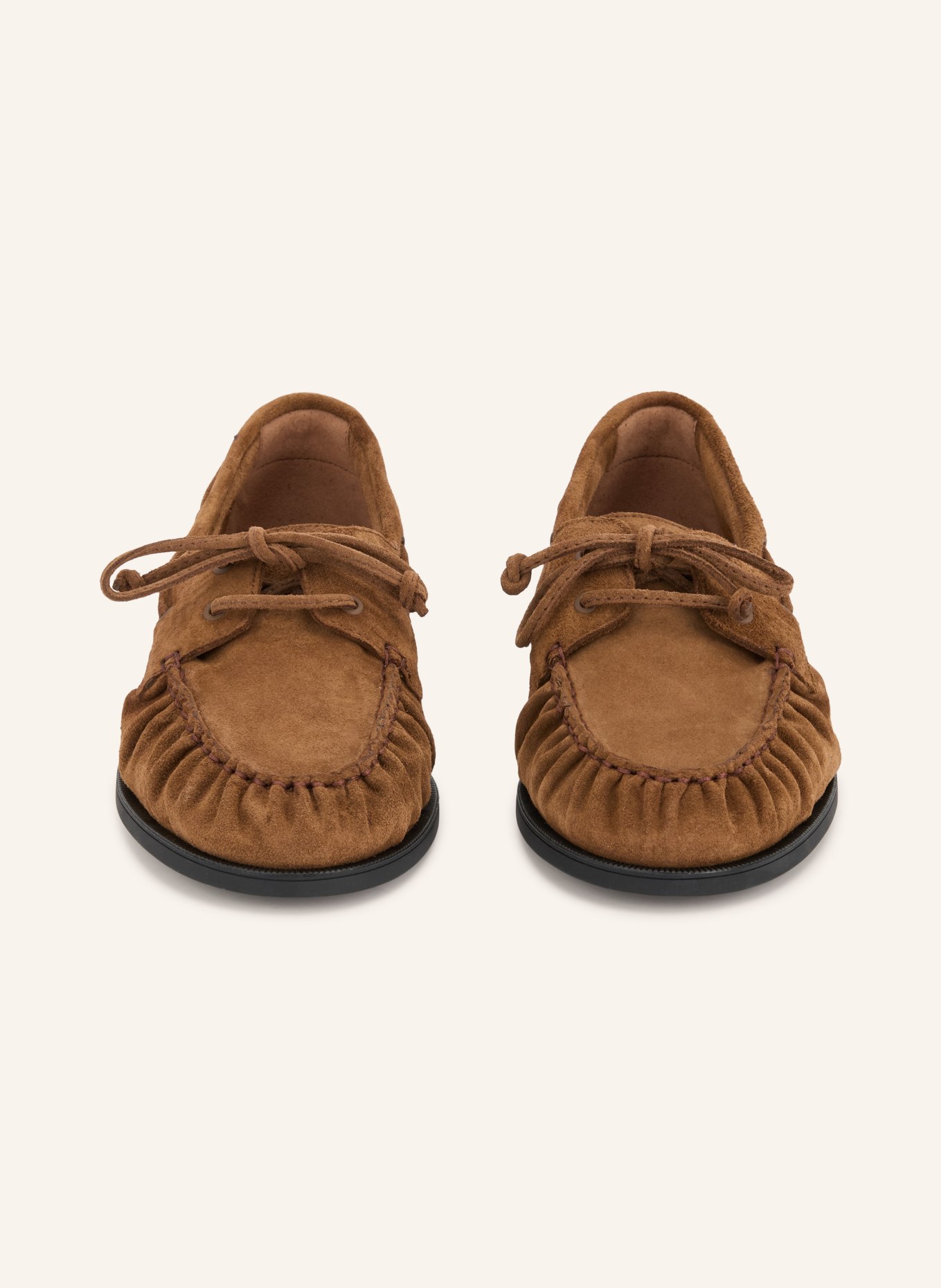 BOSS LYCIA Boat Shoes: COGNAC