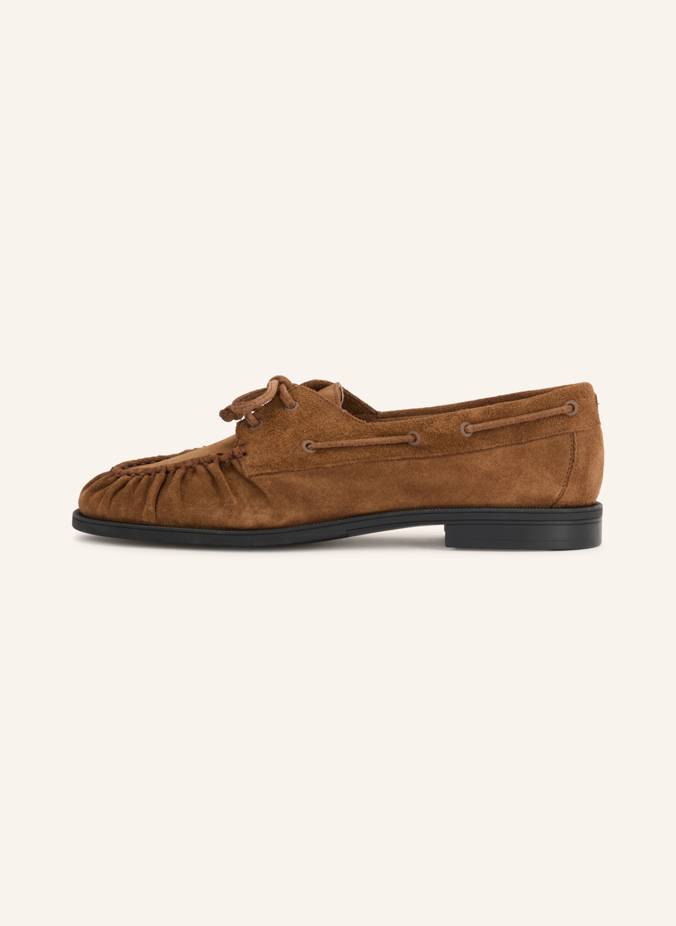 BOSS LYCIA Boat Shoes: COGNAC
