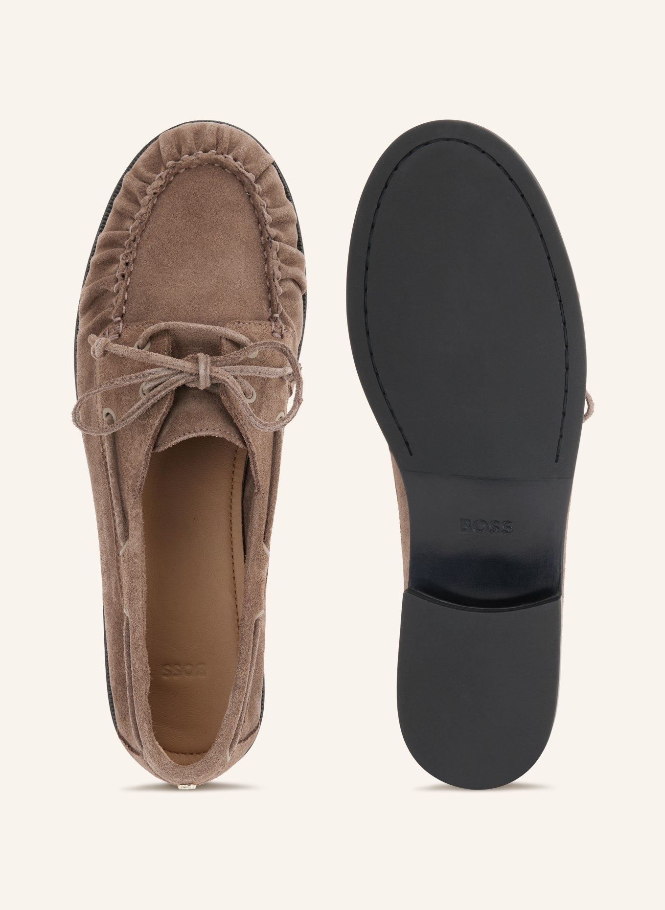 BOSS Bootsschuhe LYCIA: BRAUN / GOLD
