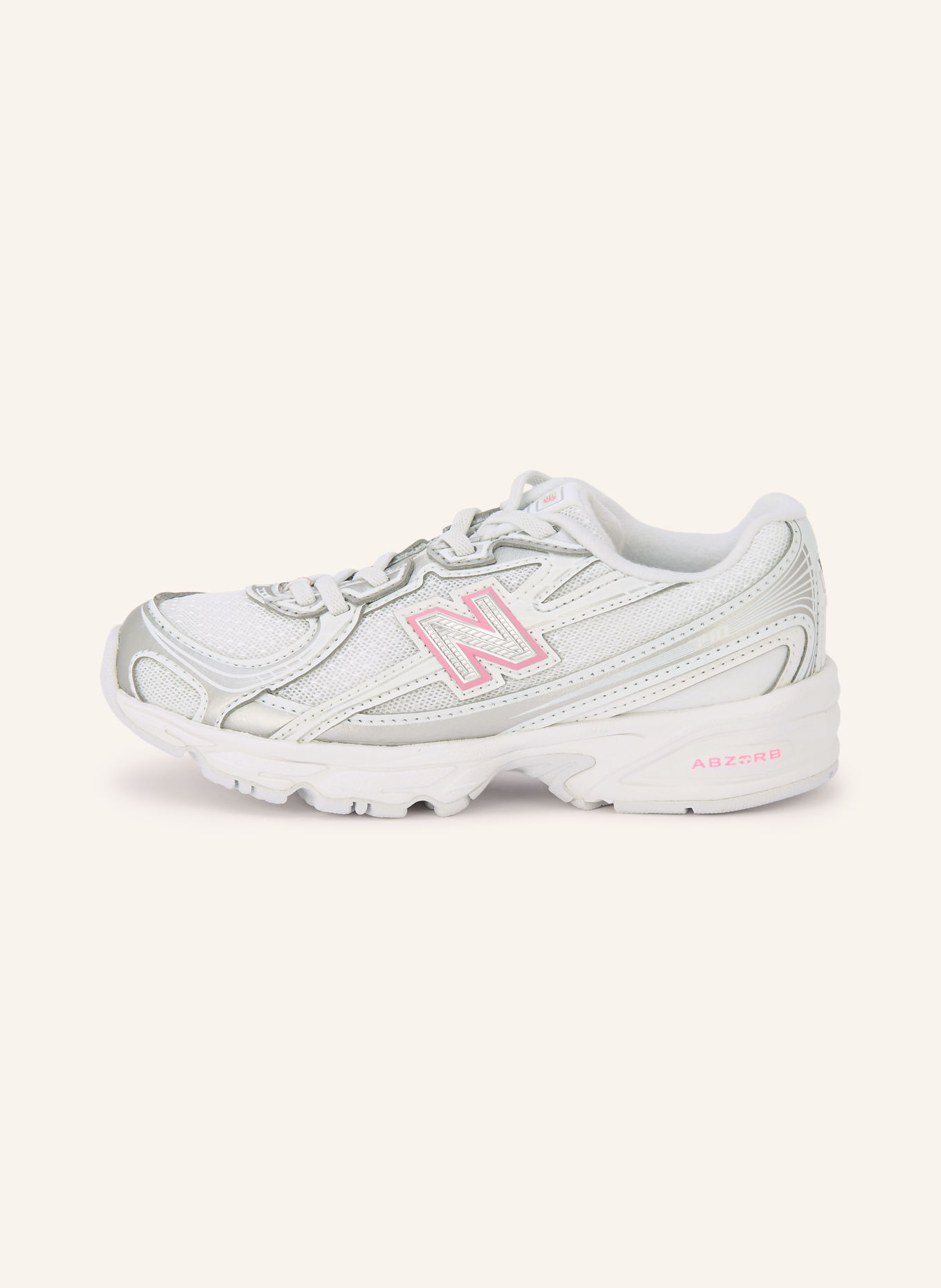 new balance Sneaker 740: WEISS / SILBER / ROSA