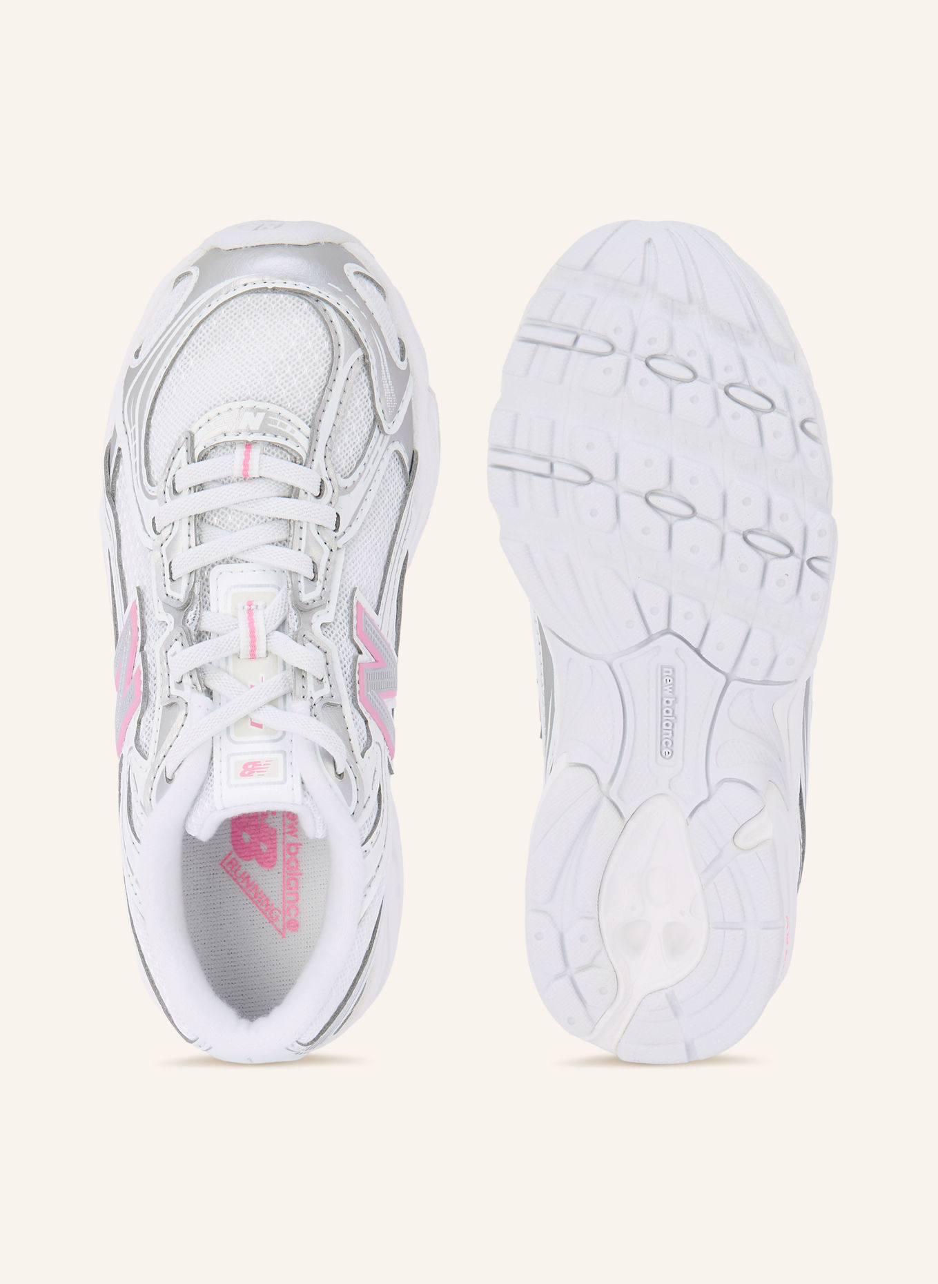 new balance Sneaker 740: WEISS / SILBER / ROSA