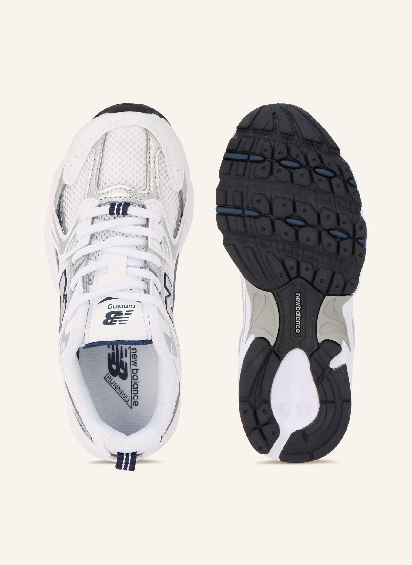new balance Sneakersy 530: BÍLÁ / STŘÍBRNÁ / TMAVĚ MODRÁ