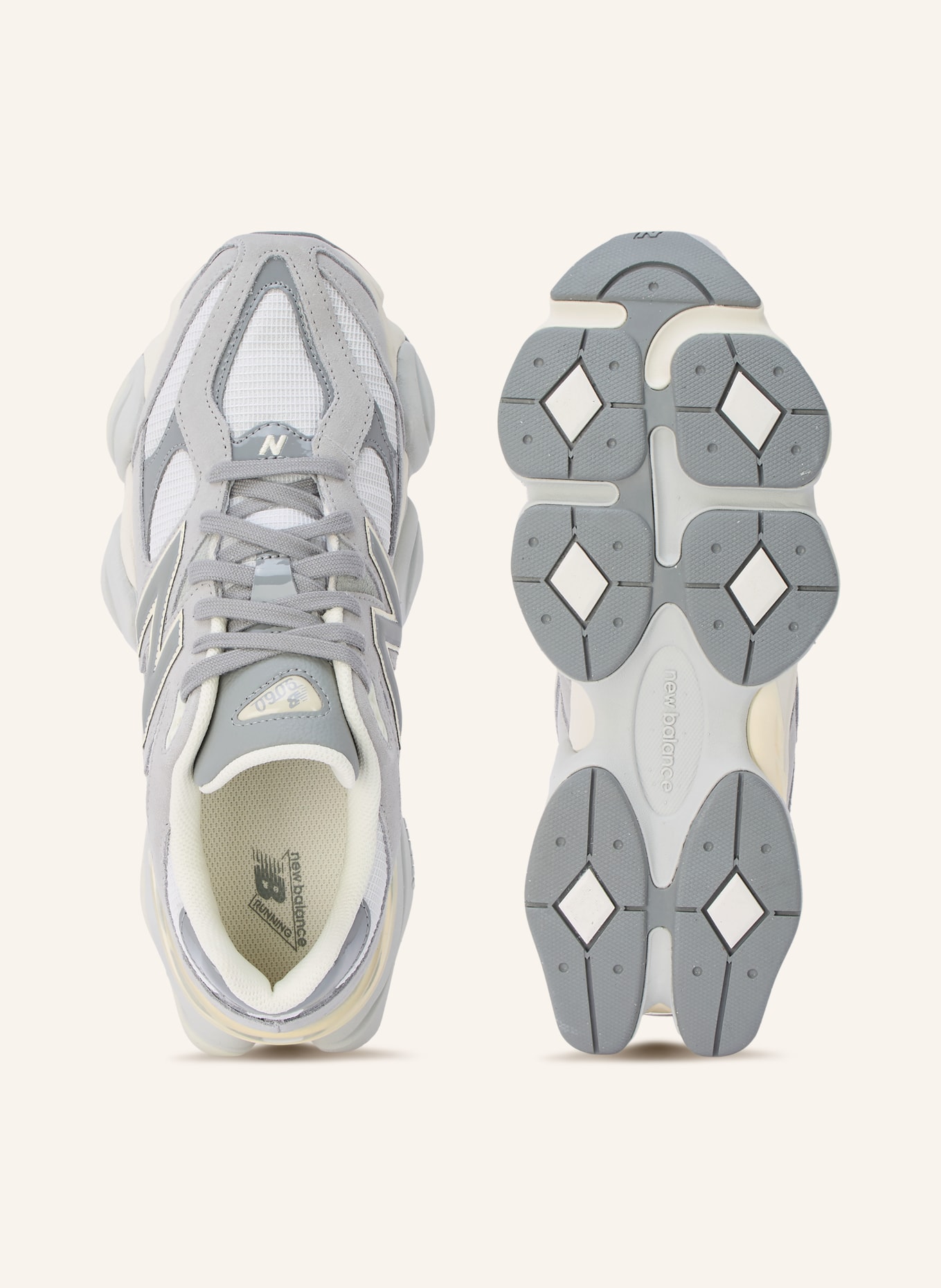 new balance Sneakersy 9060: SZARY / KREMOWY / JASNOCZARY