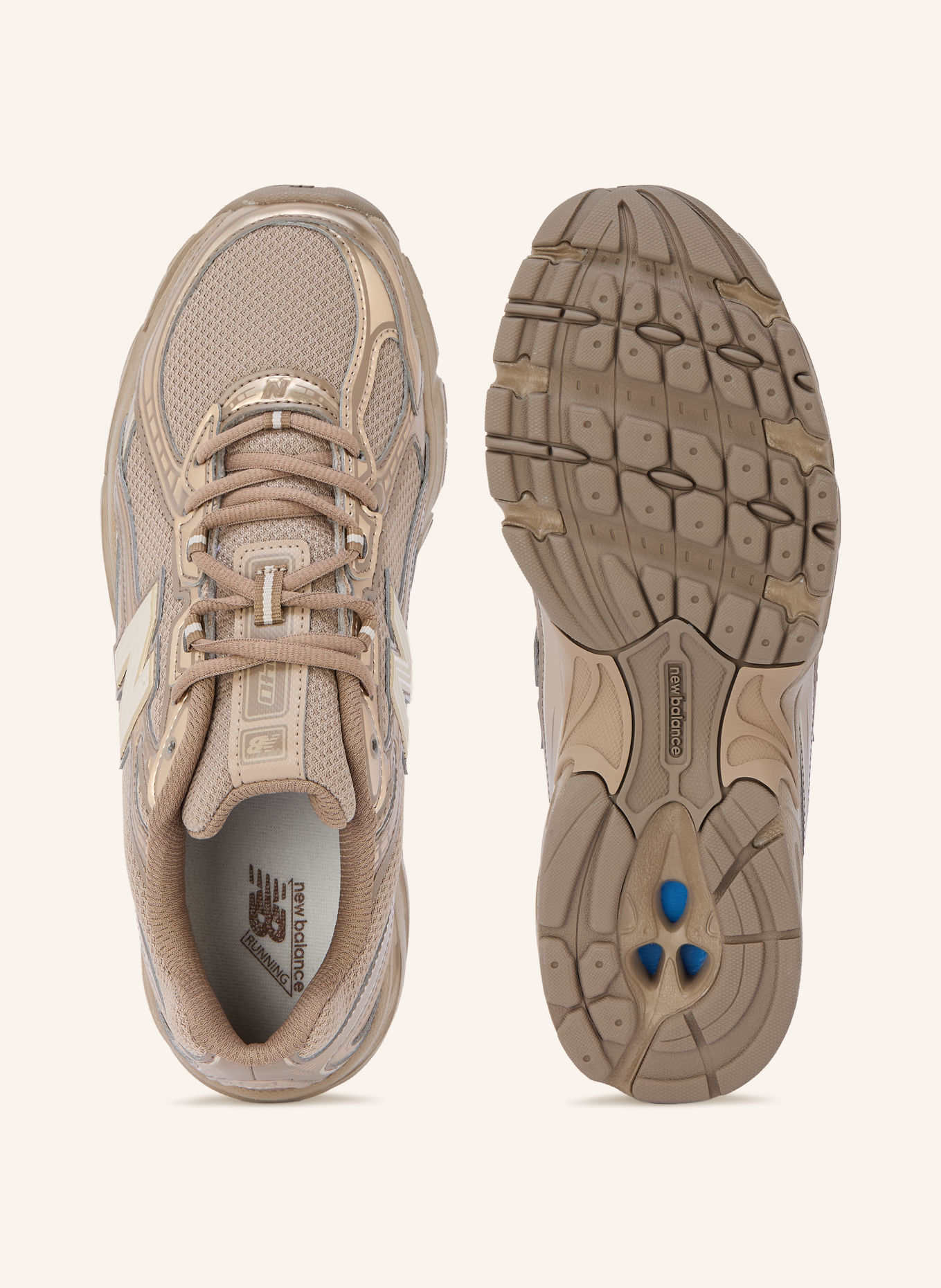 new balance Sneakersy 740: BRĄZOWY / KREMOWY