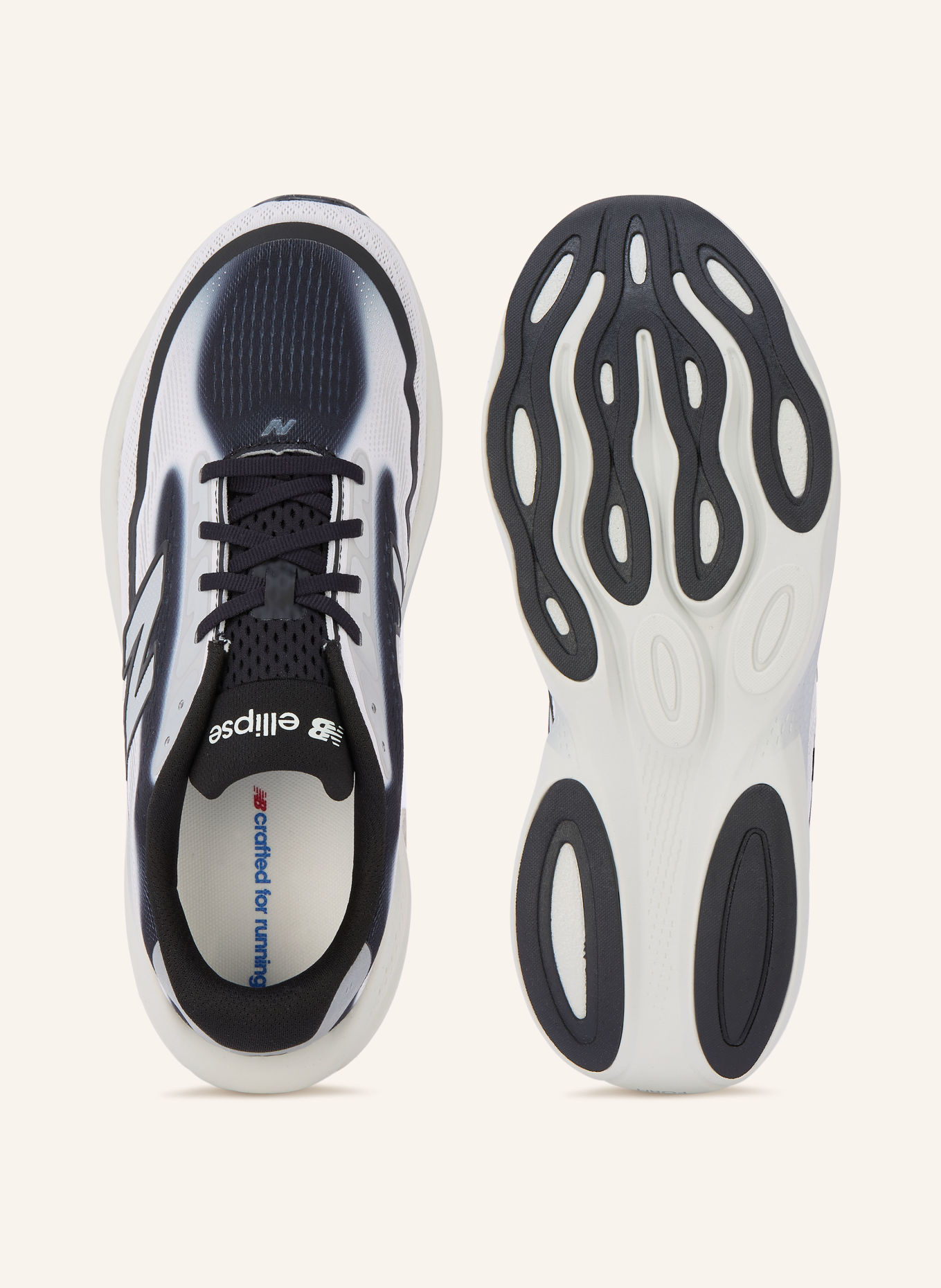 new balance ELLIPSE Running Shoes: CREAM / BLACK