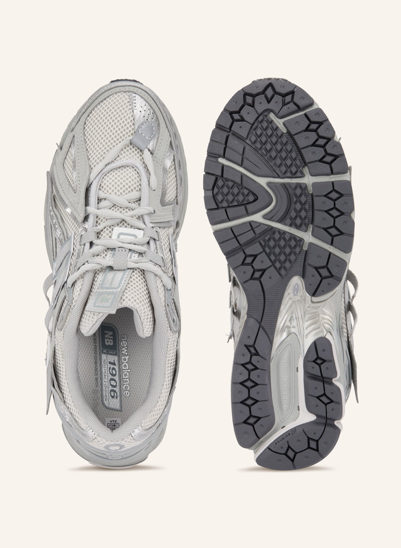new balance Sneakers 1906: LIGHT GRAY / PLATINUM / GRAY