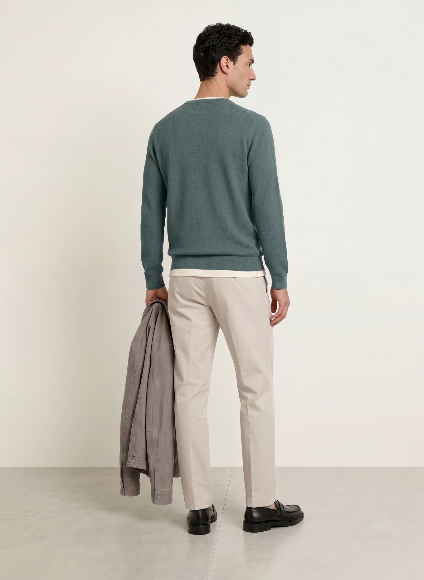 Marc O'Polo Piqué-Pullover: DUNKELGRAU