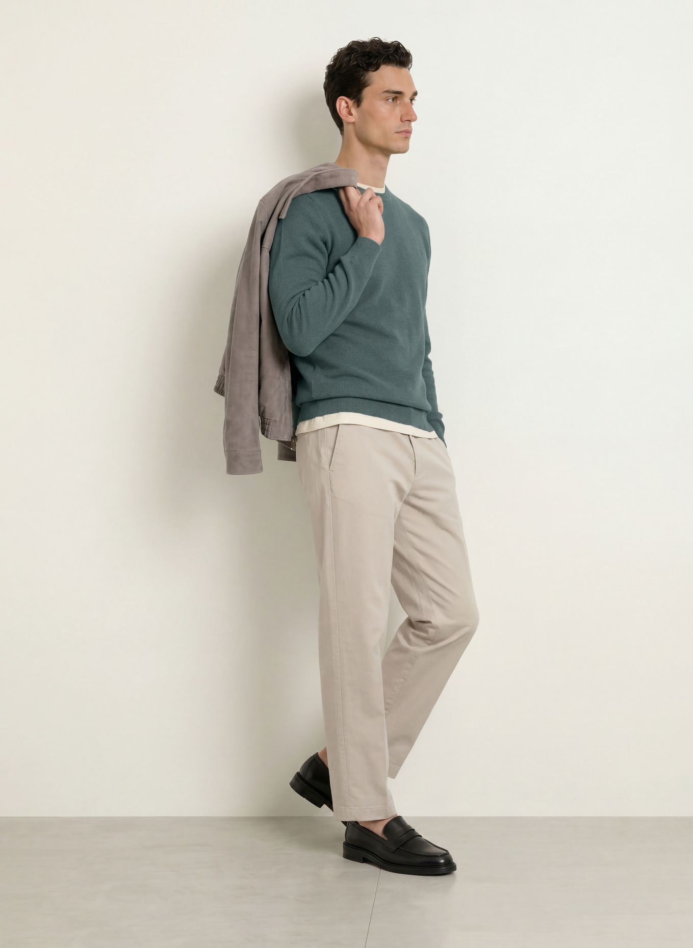 Marc O'Polo Piqué-Pullover: DUNKELGRAU
