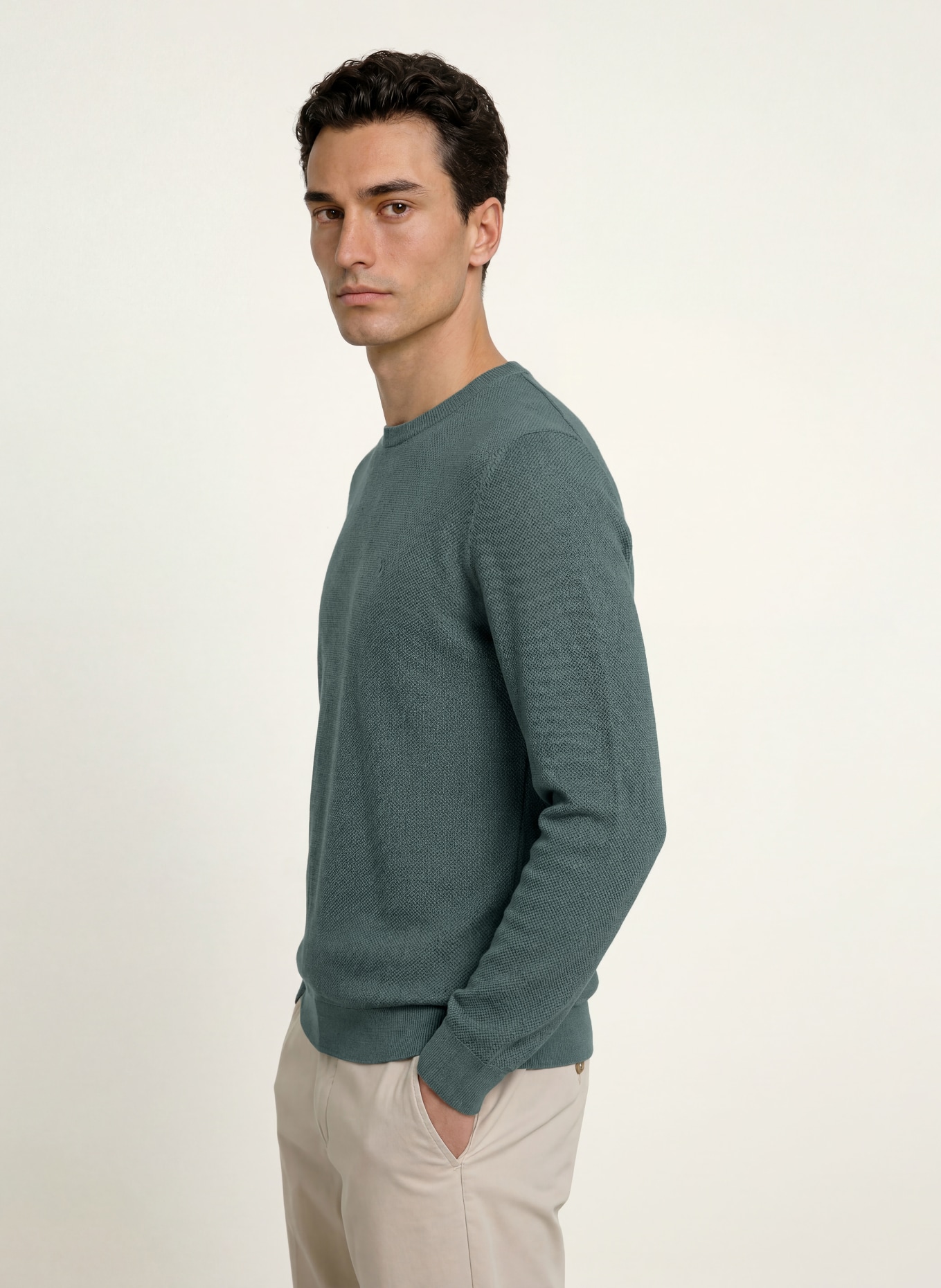 Marc O'Polo Piqué-Pullover: DUNKELGRAU
