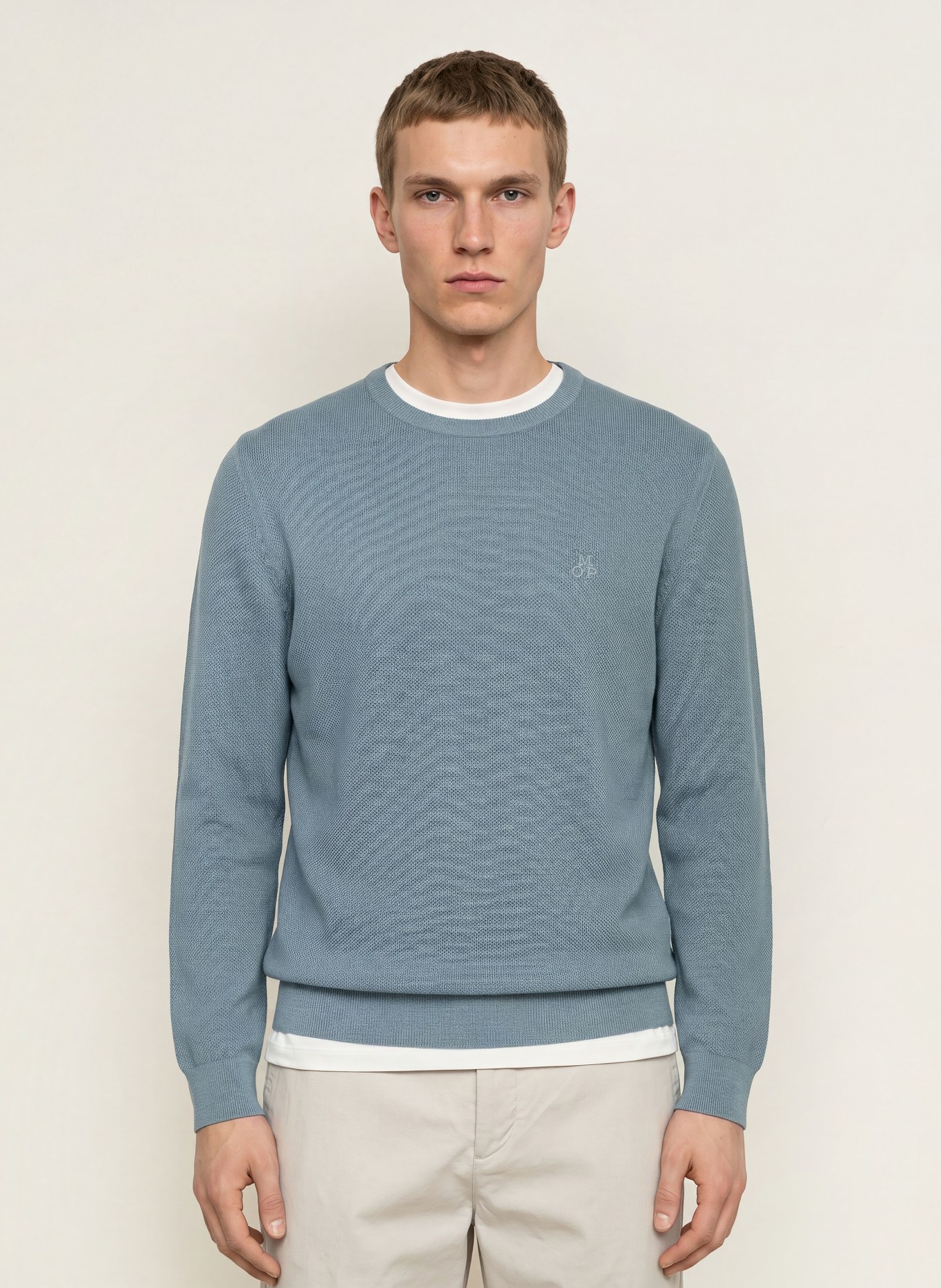 Marc O'Polo Piqué sweater: BLUE GRAY