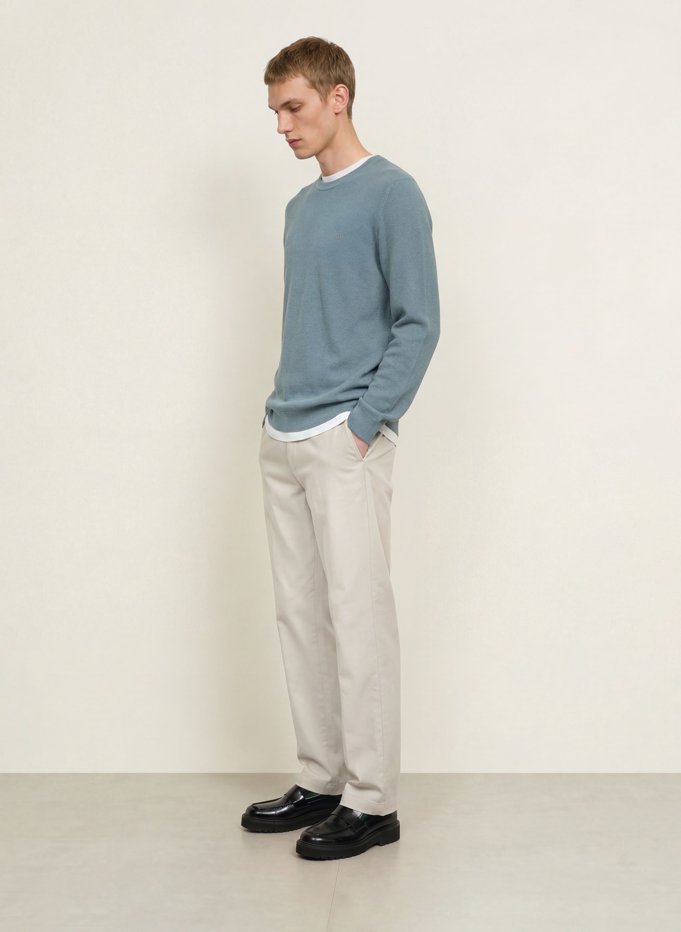 Marc O'Polo Piqué sweater: BLUE GRAY