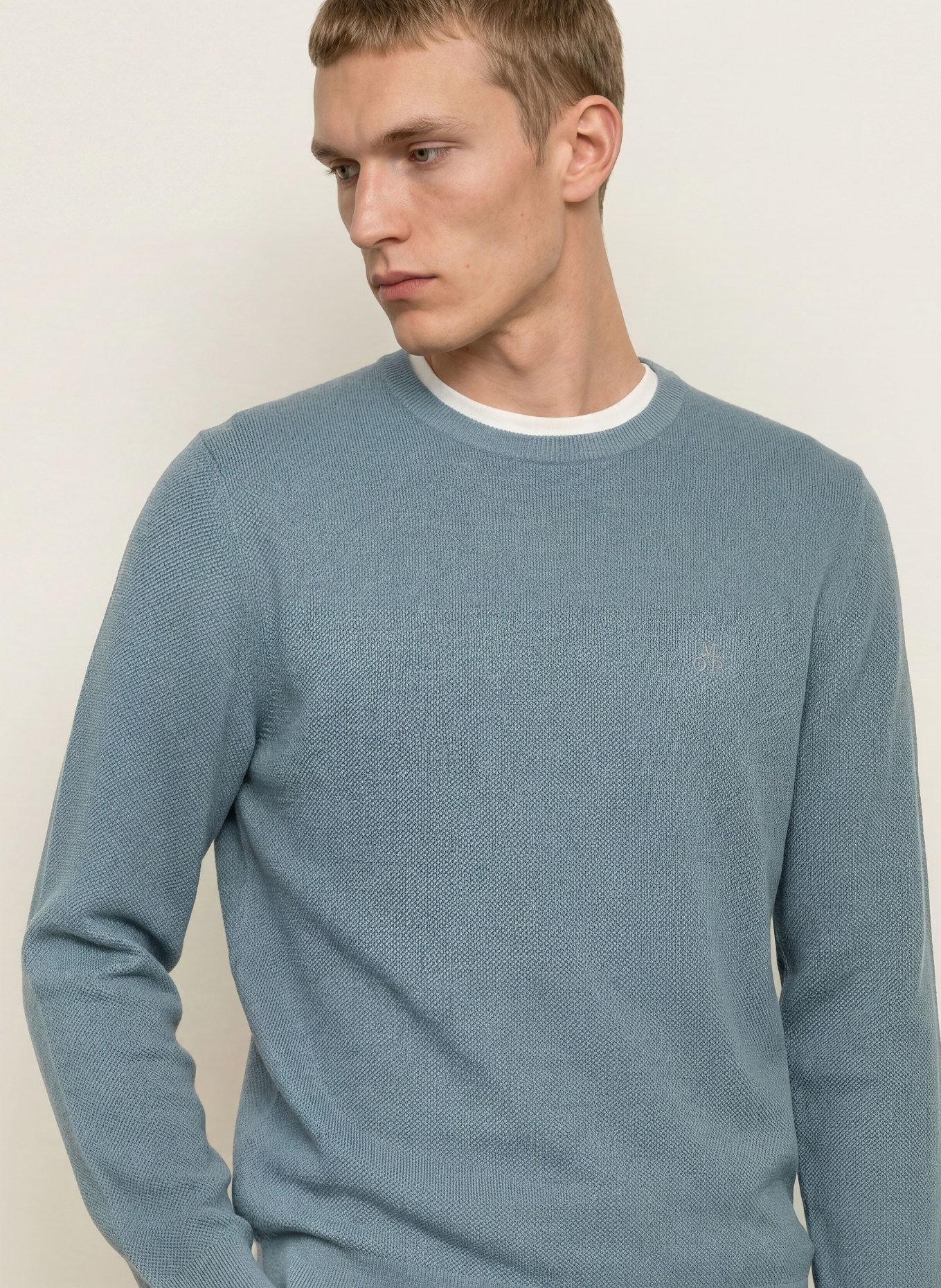 Marc O'Polo Piqué sweater: BLUE GRAY