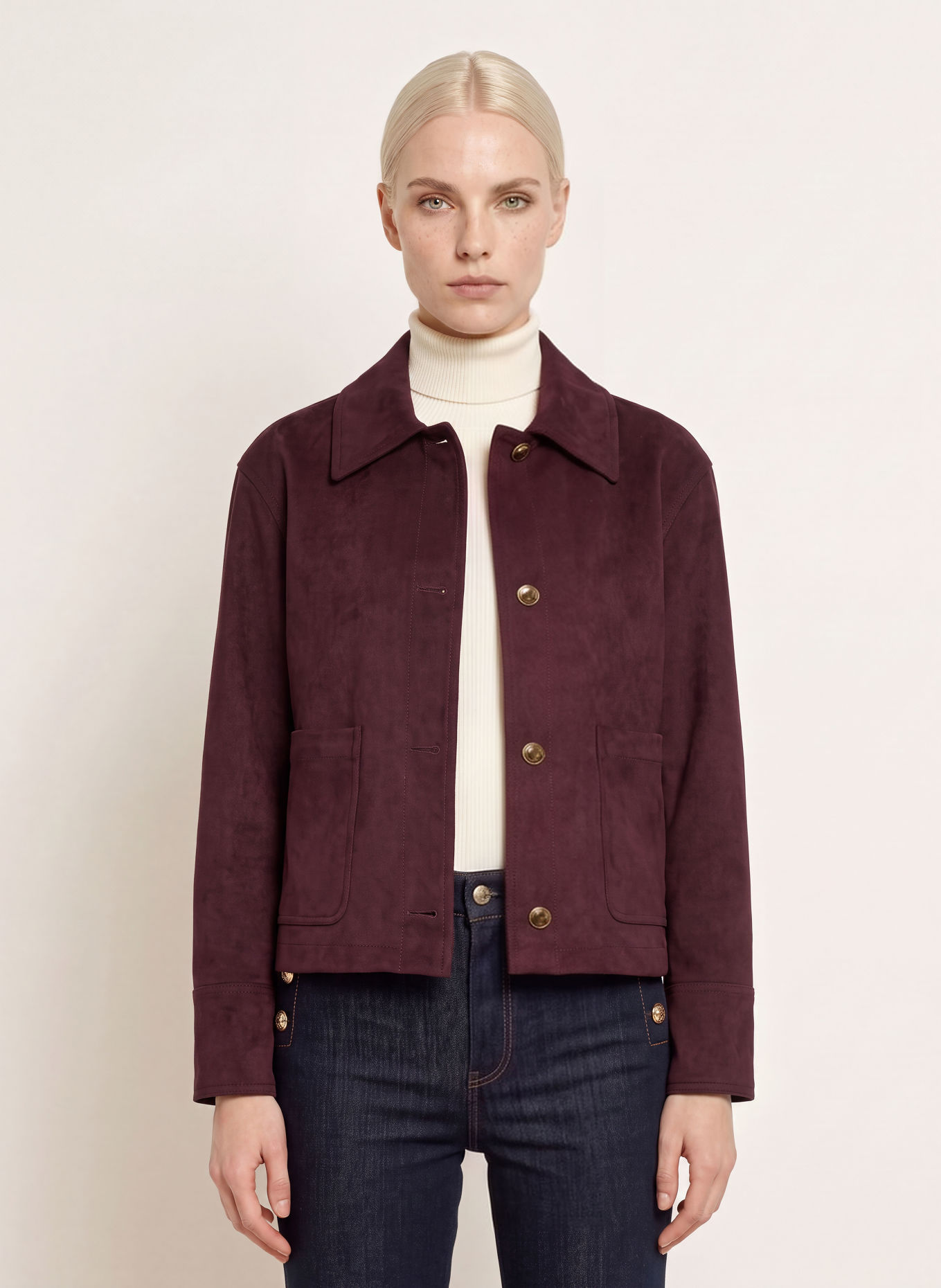 GUESS Veste GRACE aspect cuir: LILAS FONCÉ