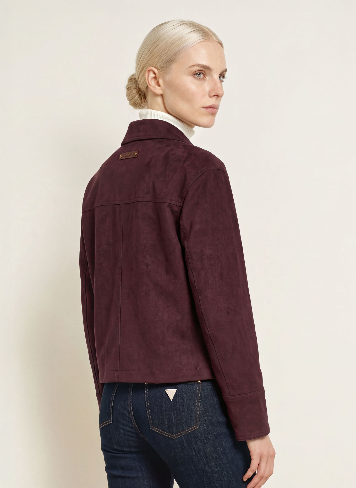 GUESS Veste GRACE aspect cuir: LILAS FONCÉ
