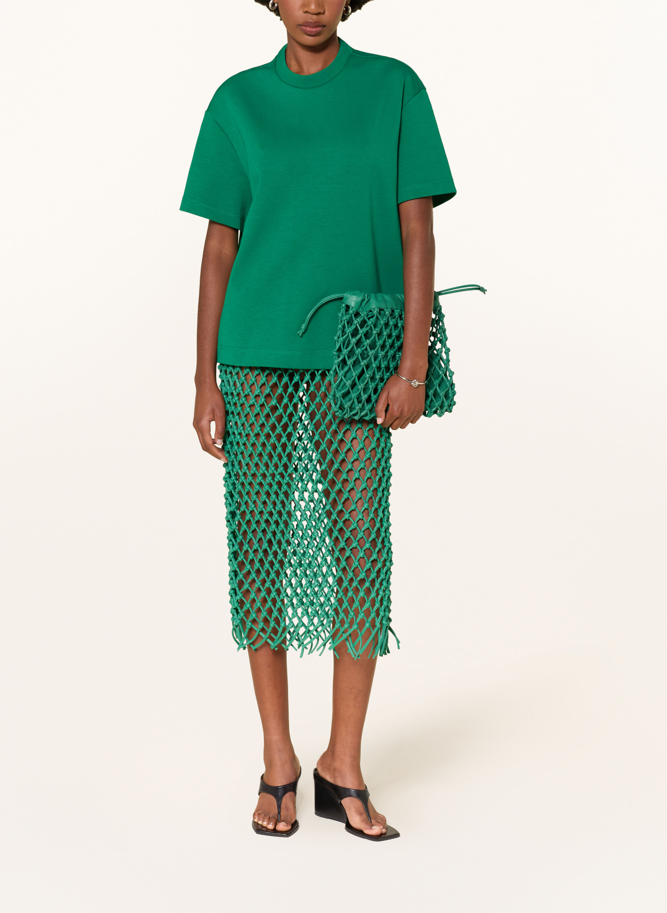 The Frankie Shop MORGAN Bucket bag with Pouch: GREEN