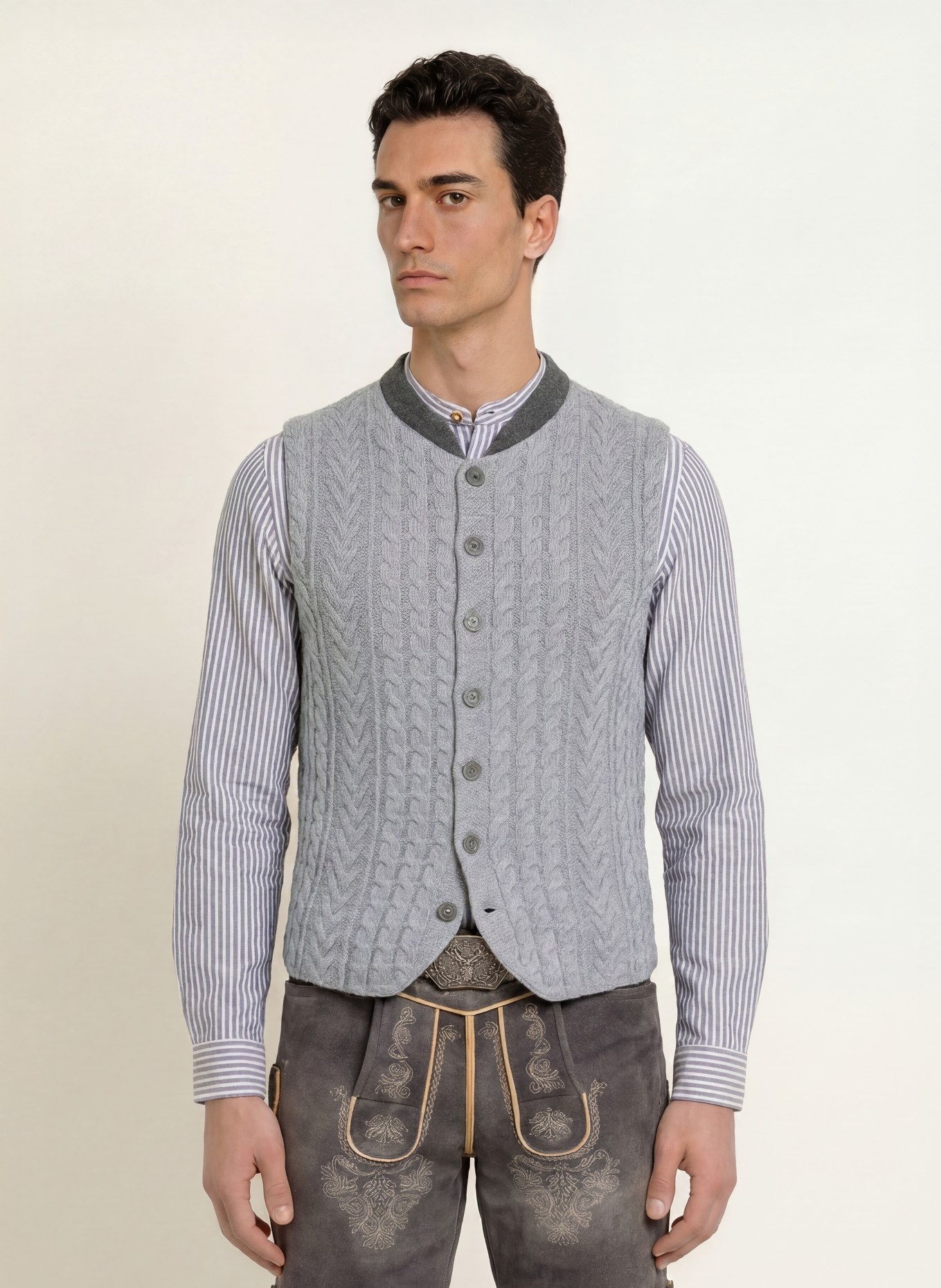 OLYMP Traditioneel gilet: GRIJS / DONKERGRIJS
