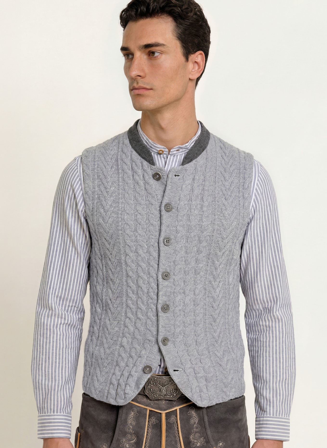 OLYMP Traditioneel gilet: GRIJS / DONKERGRIJS