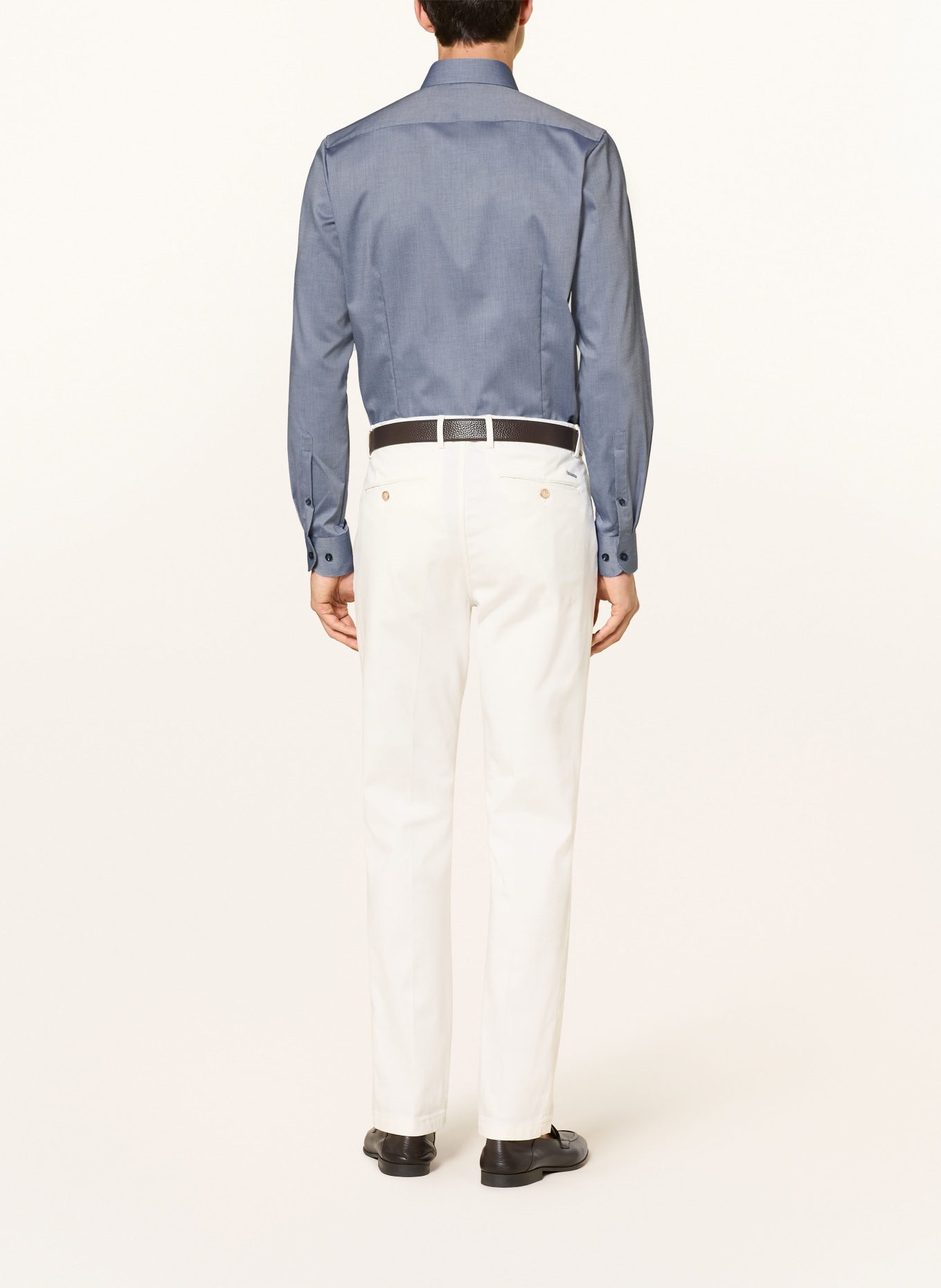 OLYMP Chemise Level Five coupe ajustée: BLEU FONCÉ / BLEU CLAIR