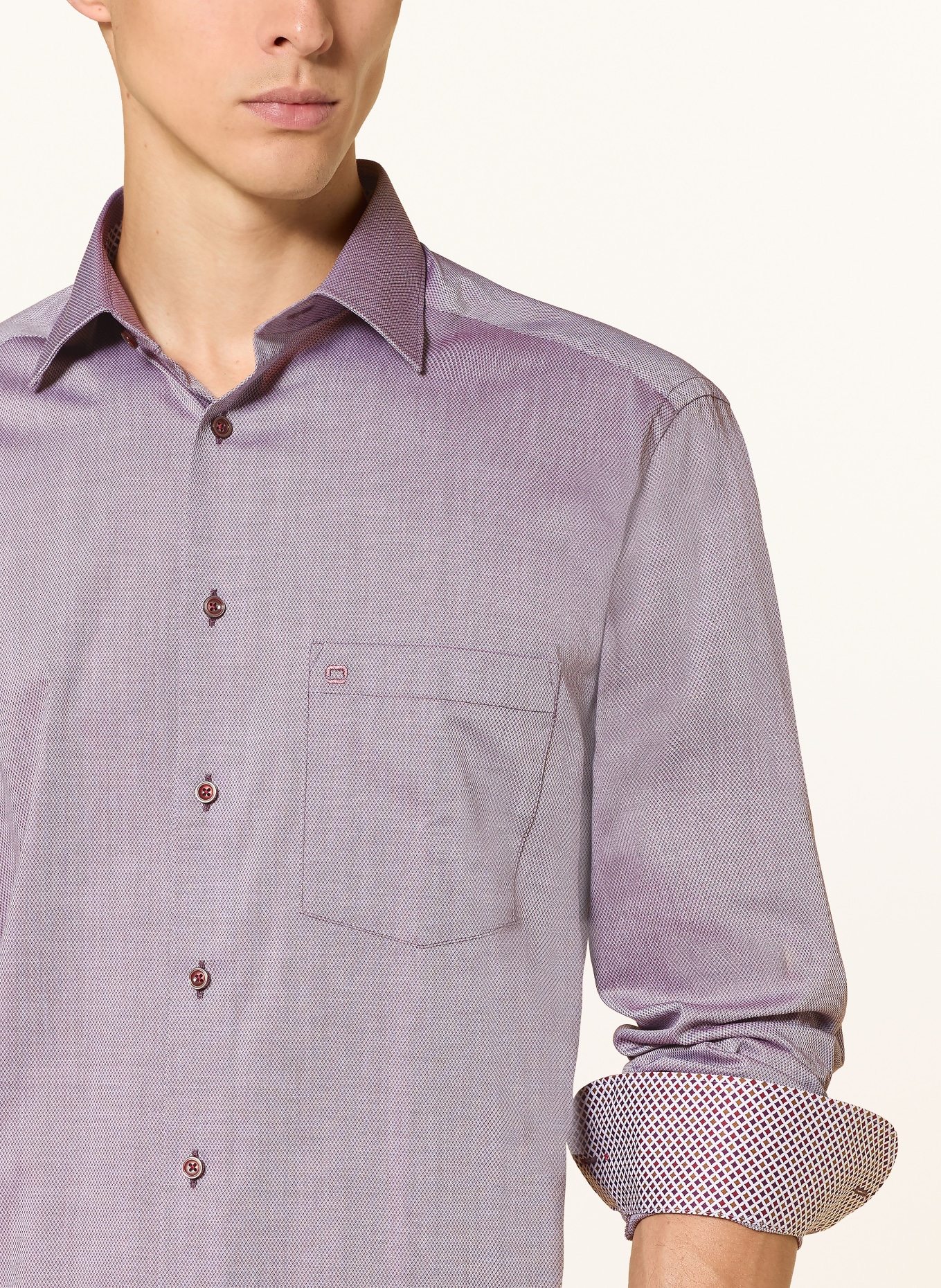 OLYMP Hemd Luxor comfort fit: DUNKELROT