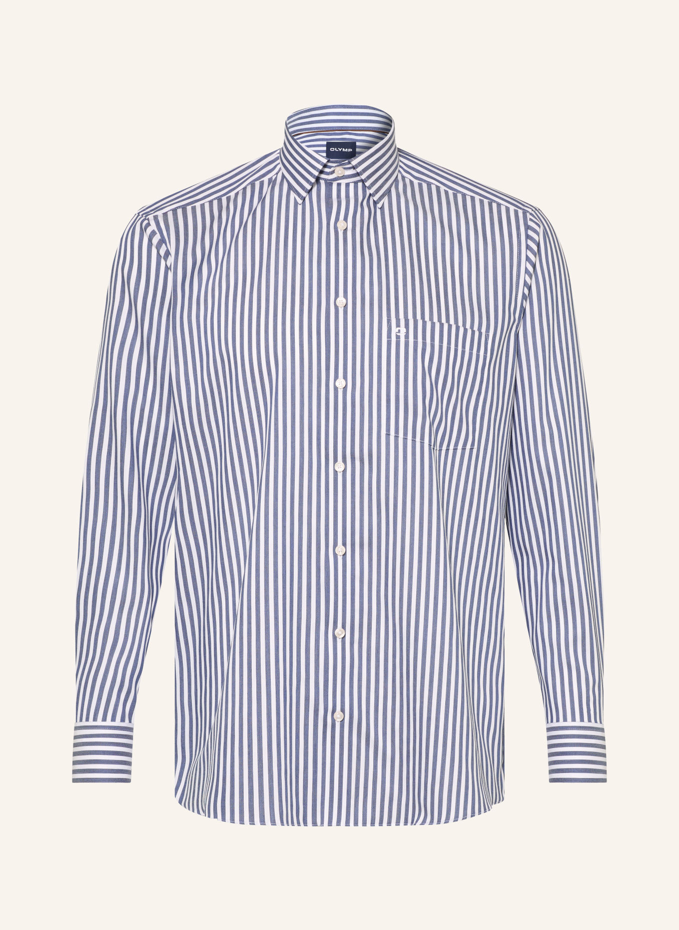 OLYMP Chemise Luxor coupe confort: BLEU FONCÉ / BLANC