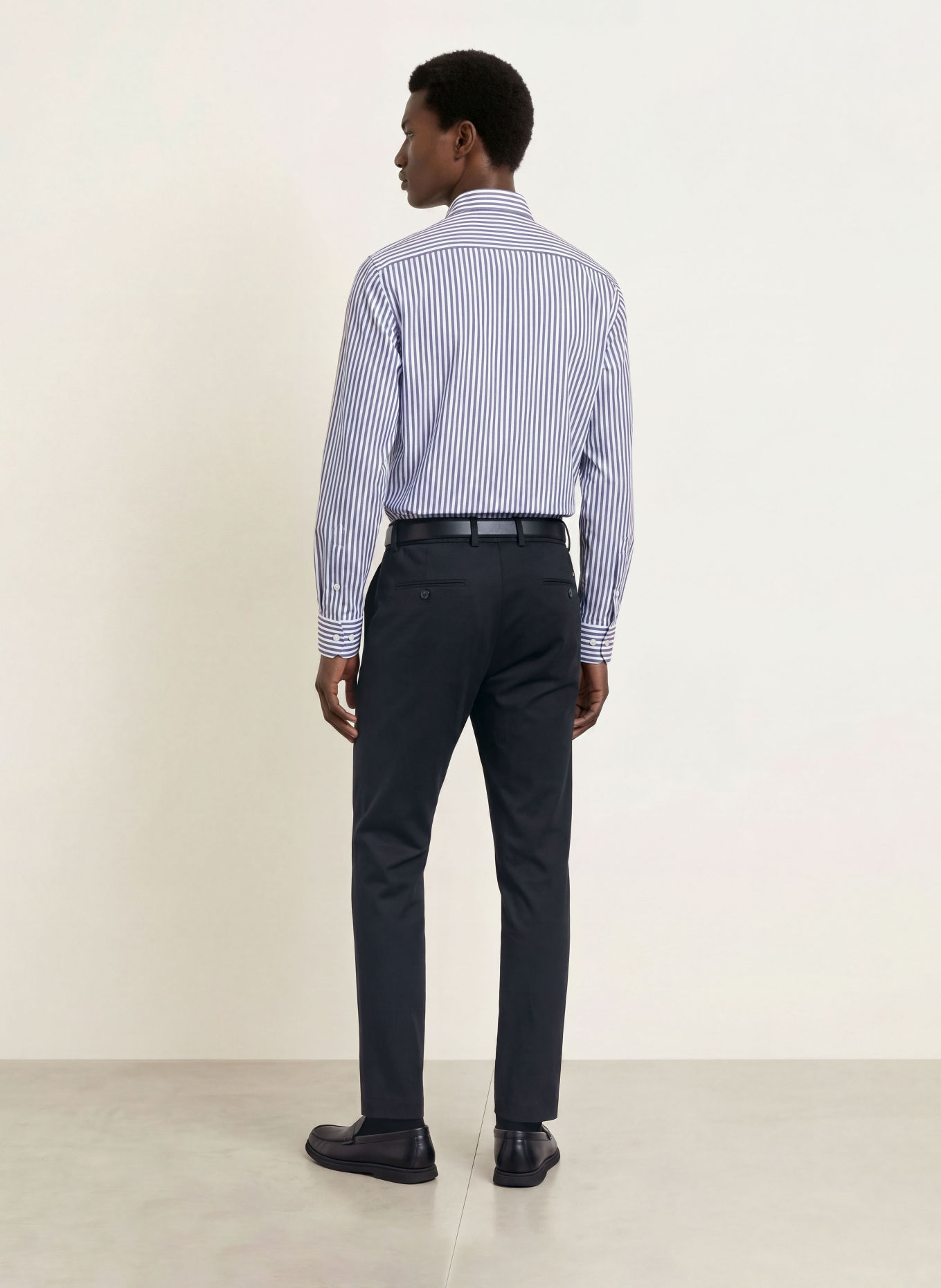 OLYMP Chemise Luxor coupe confort: BLEU FONCÉ / BLANC