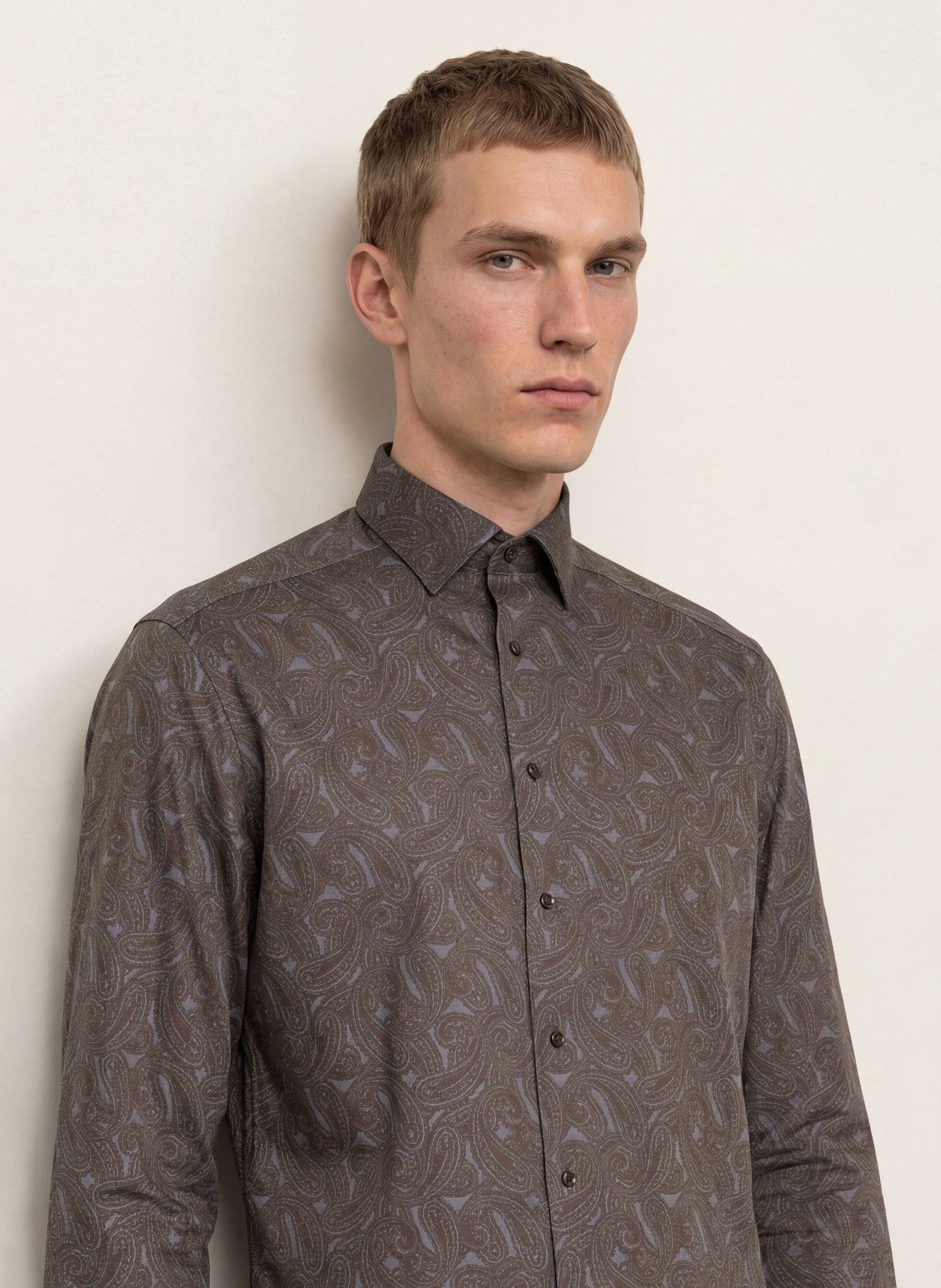 OLYMP Hemd Luxor comfort fit: GRAU / DUNKELGRAU