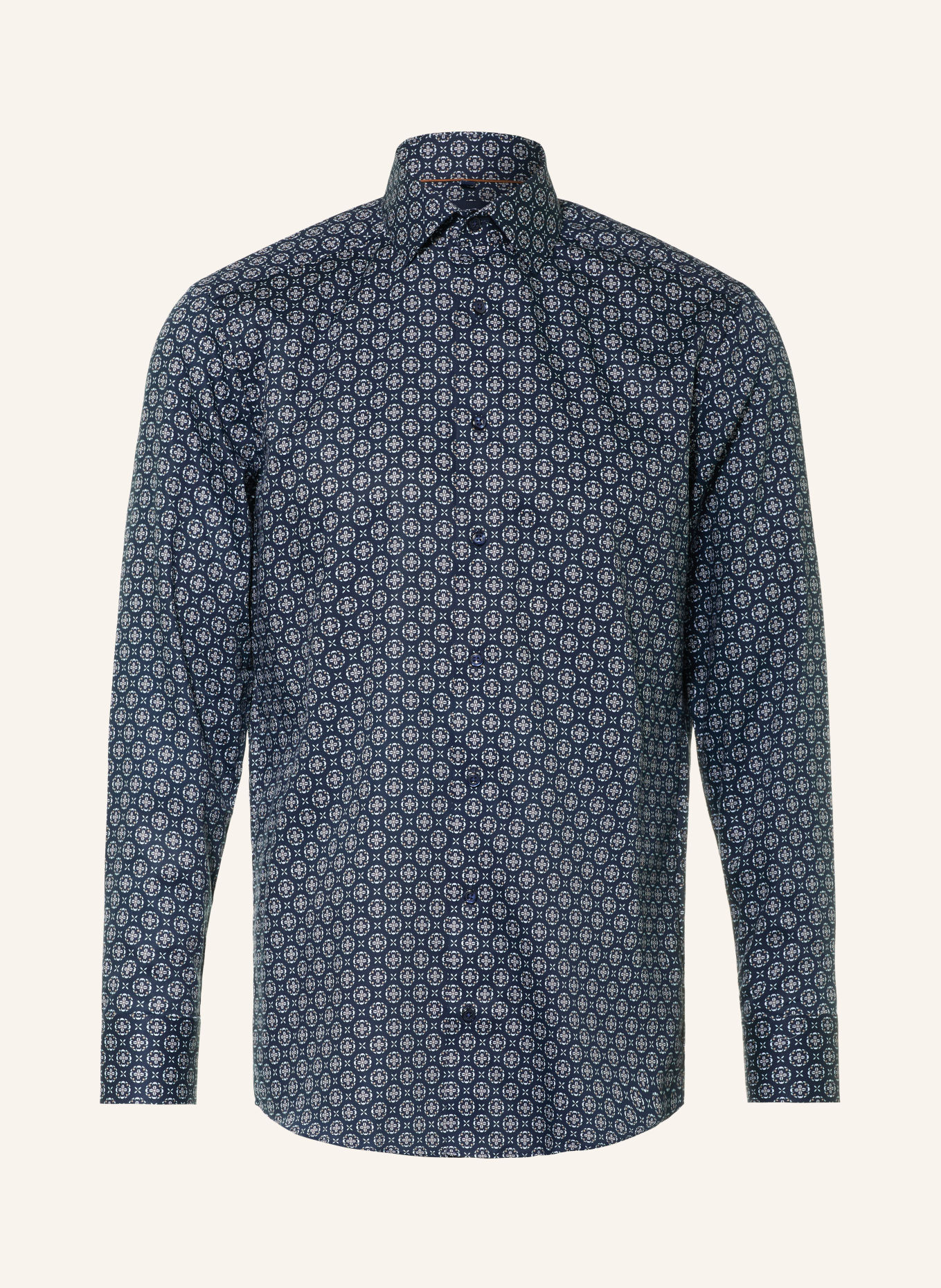 OLYMP Hemd Modern Fit: DUNKELBLAU / WEISS