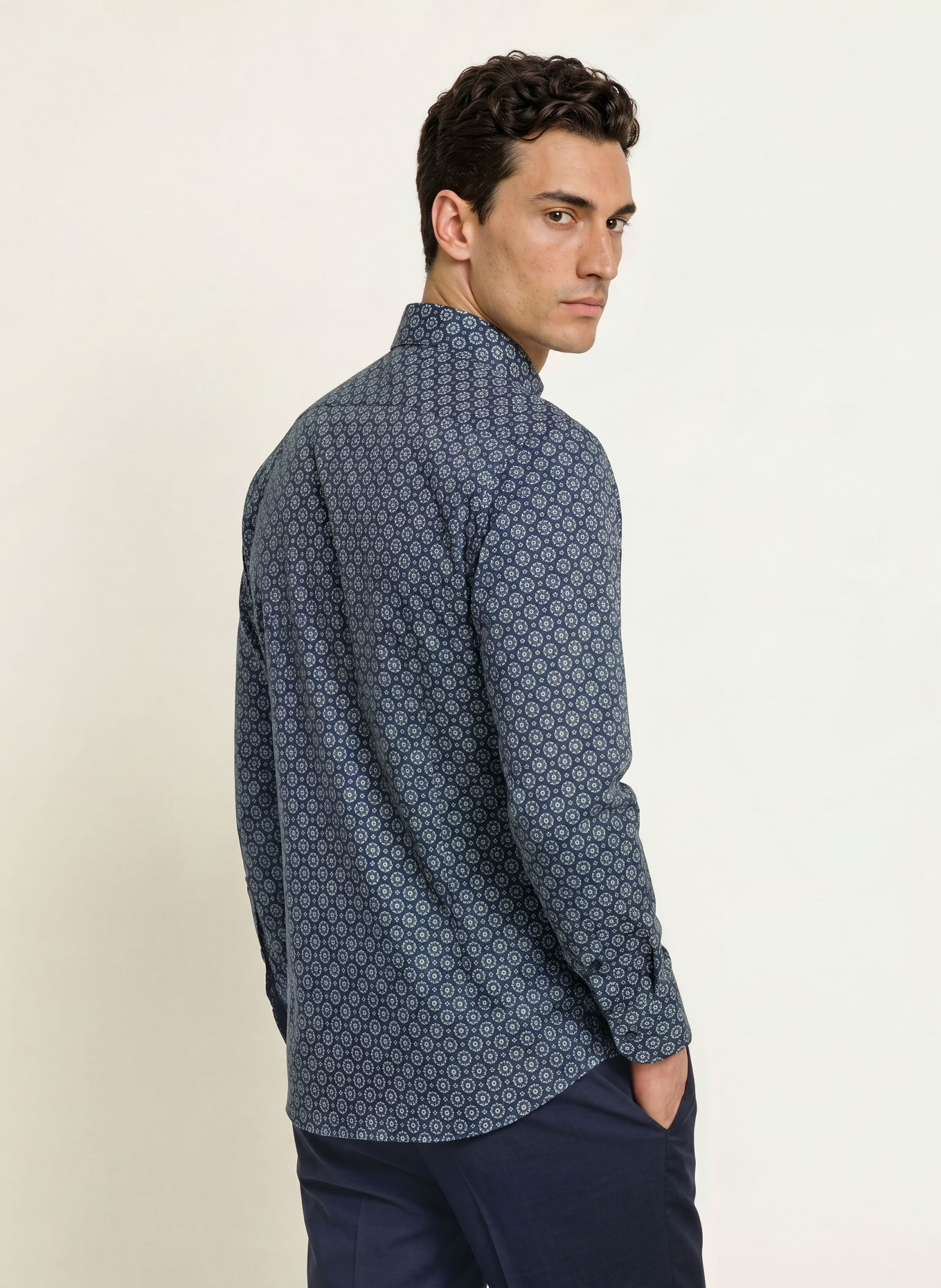 OLYMP Hemd Modern Fit: DUNKELBLAU / WEISS
