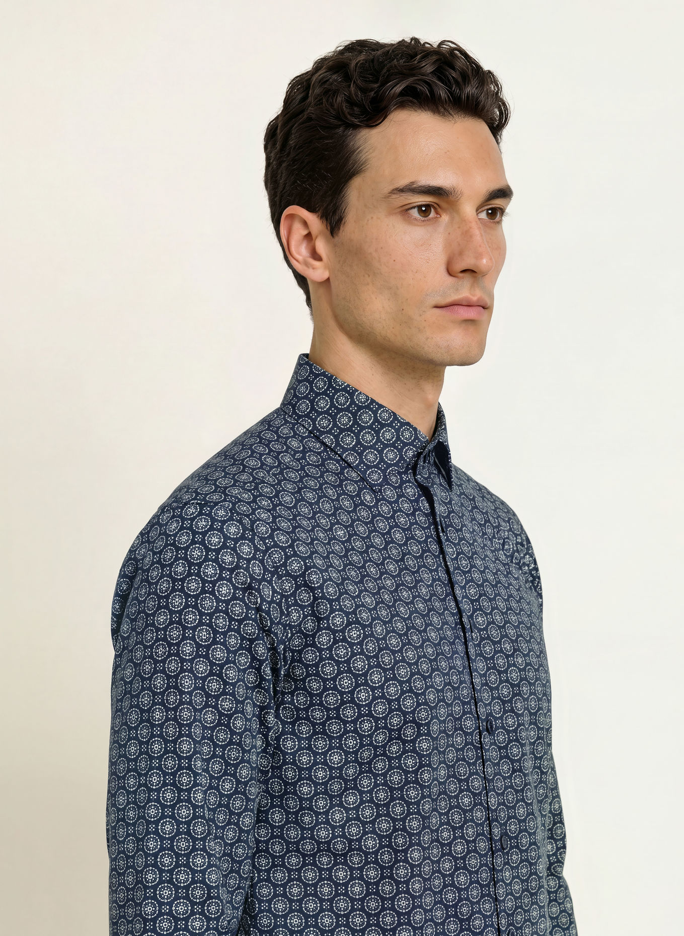 OLYMP Hemd Modern Fit: DUNKELBLAU / WEISS