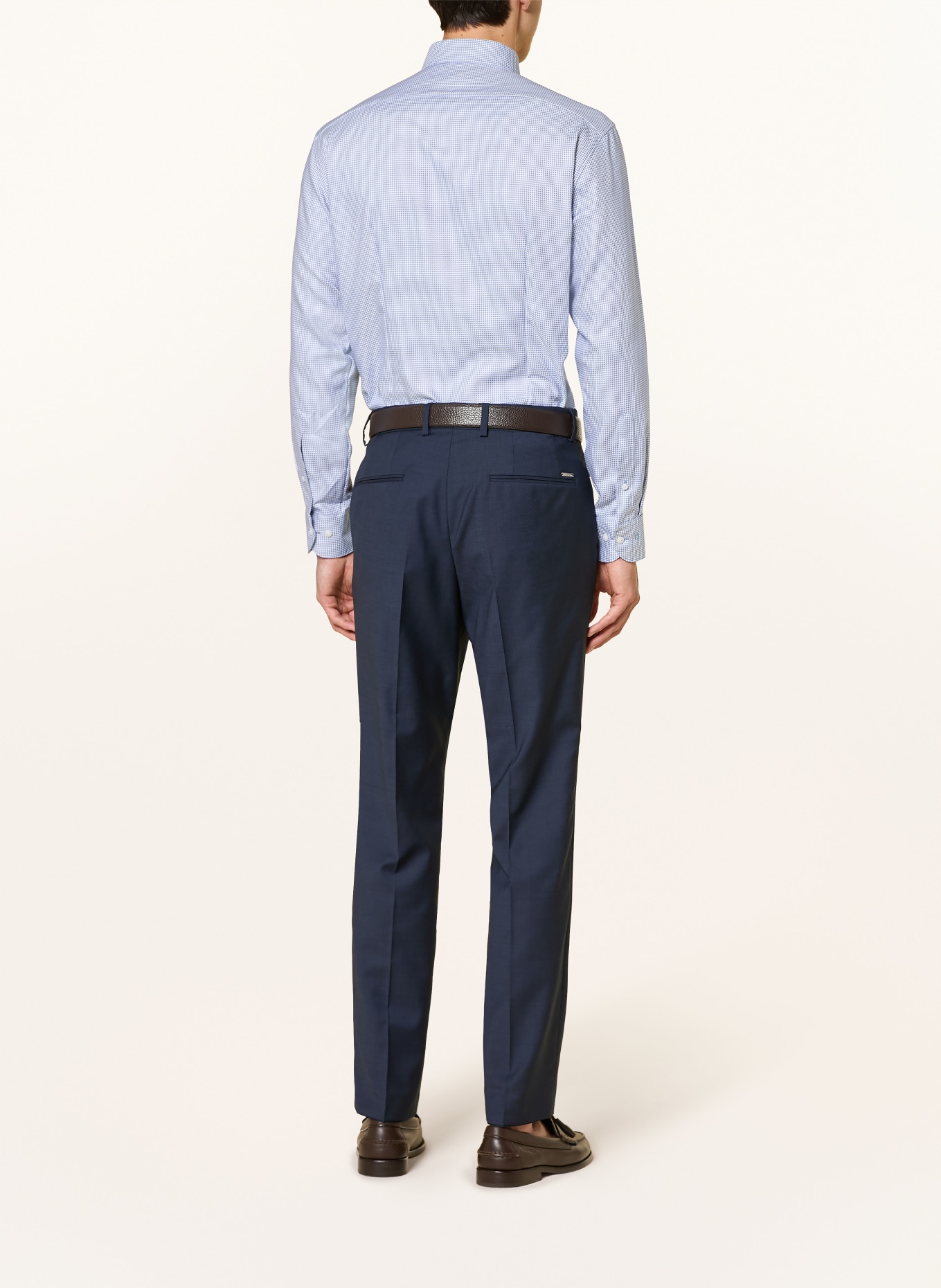 OLYMP Hemd Luxor modern fit: BLAUGRAU / WEISS