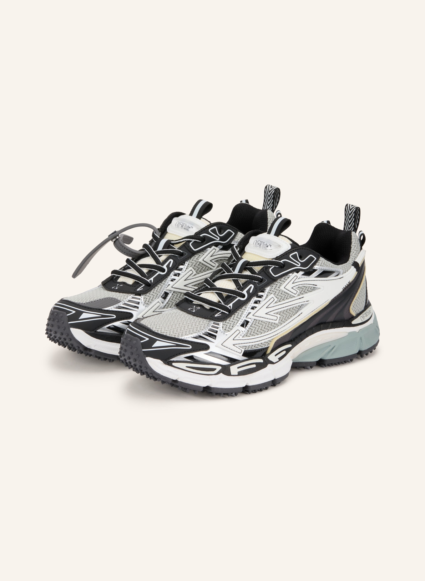 Off-White Sneakersy BE RIGHT BACK: CZARNY / JASNOCZARY / BIAŁY