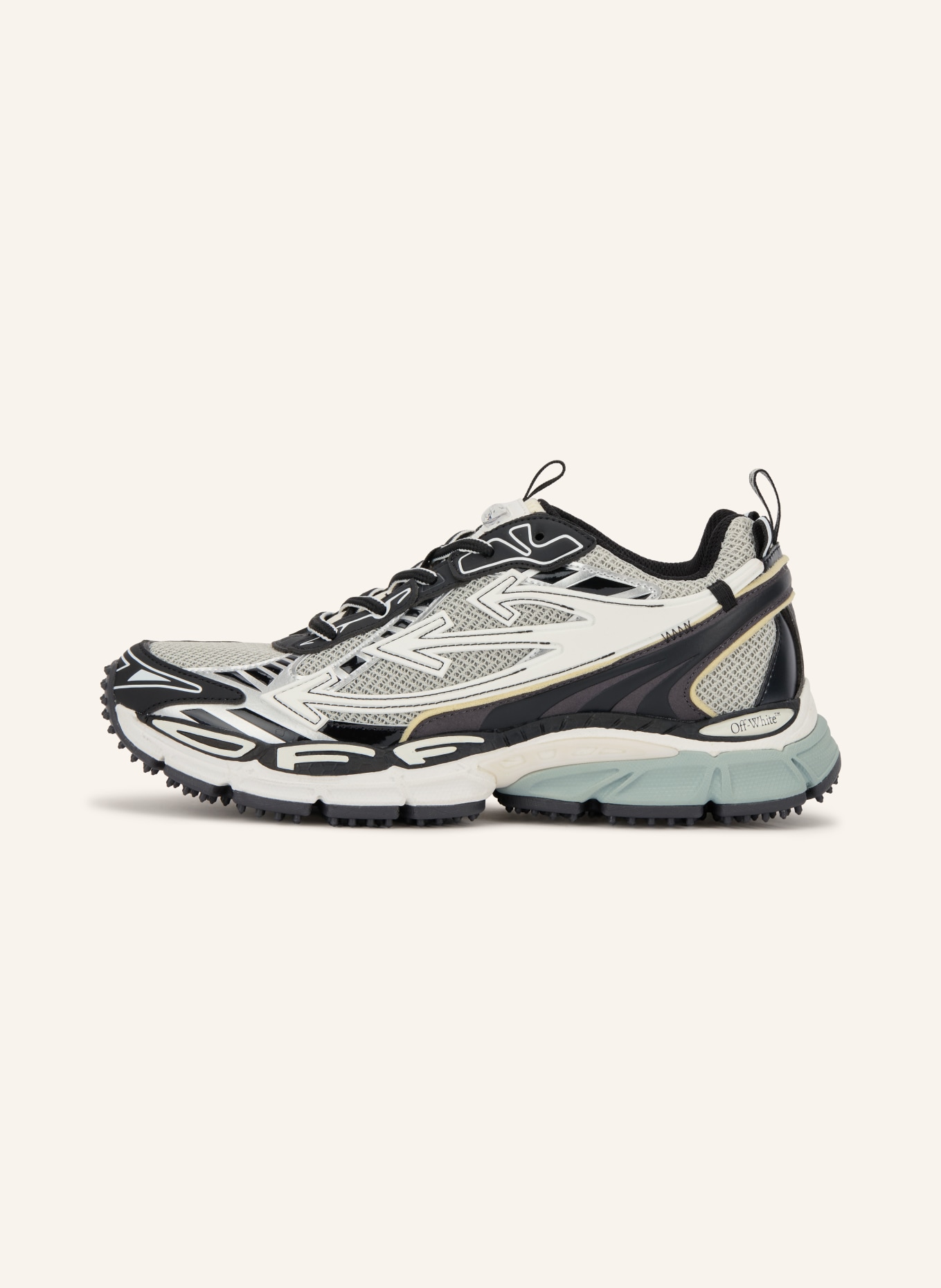 Off-White Sneakersy BE RIGHT BACK: CZARNY / JASNOCZARY / BIAŁY